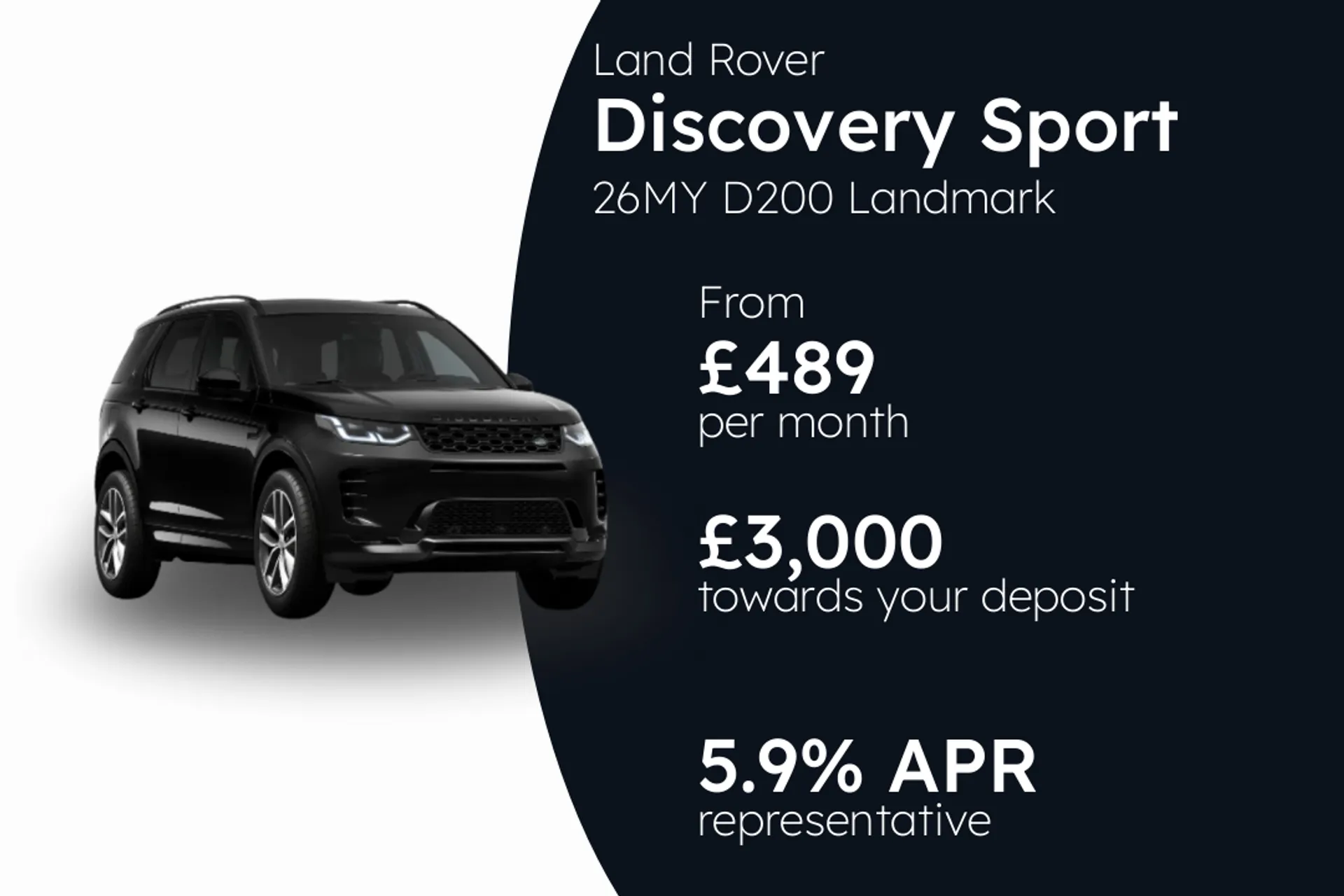 Land Rover 26MY D200 Landmark Diesel Mild Hybrid PCP Finance Offer From £489.00 Per Month  