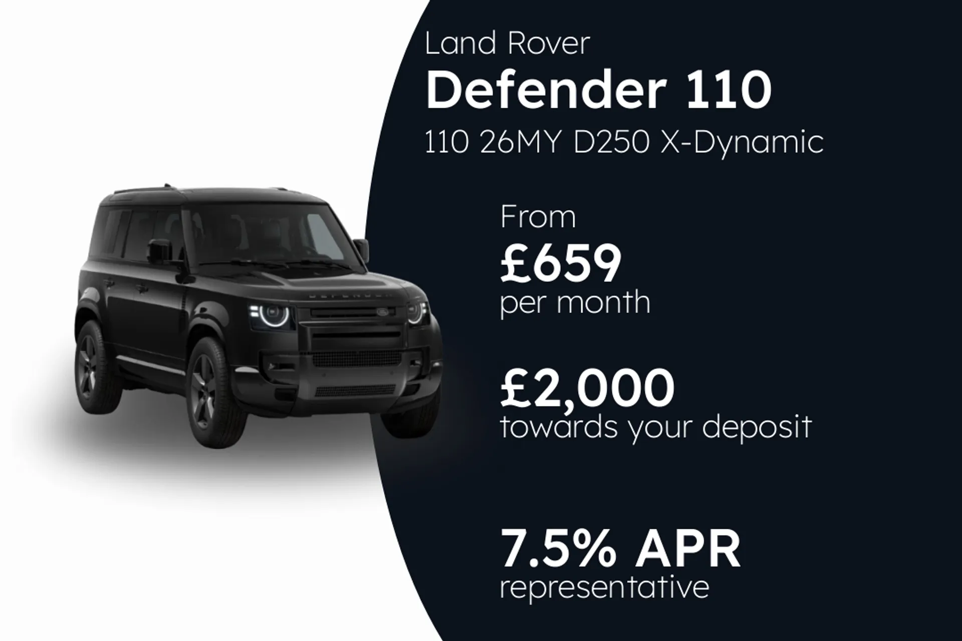 Land Rover 110 26MY D250 X-Dynamic HSE Diesel Mild Hybrid PCP Finance Offer From £659.00 Per Month  