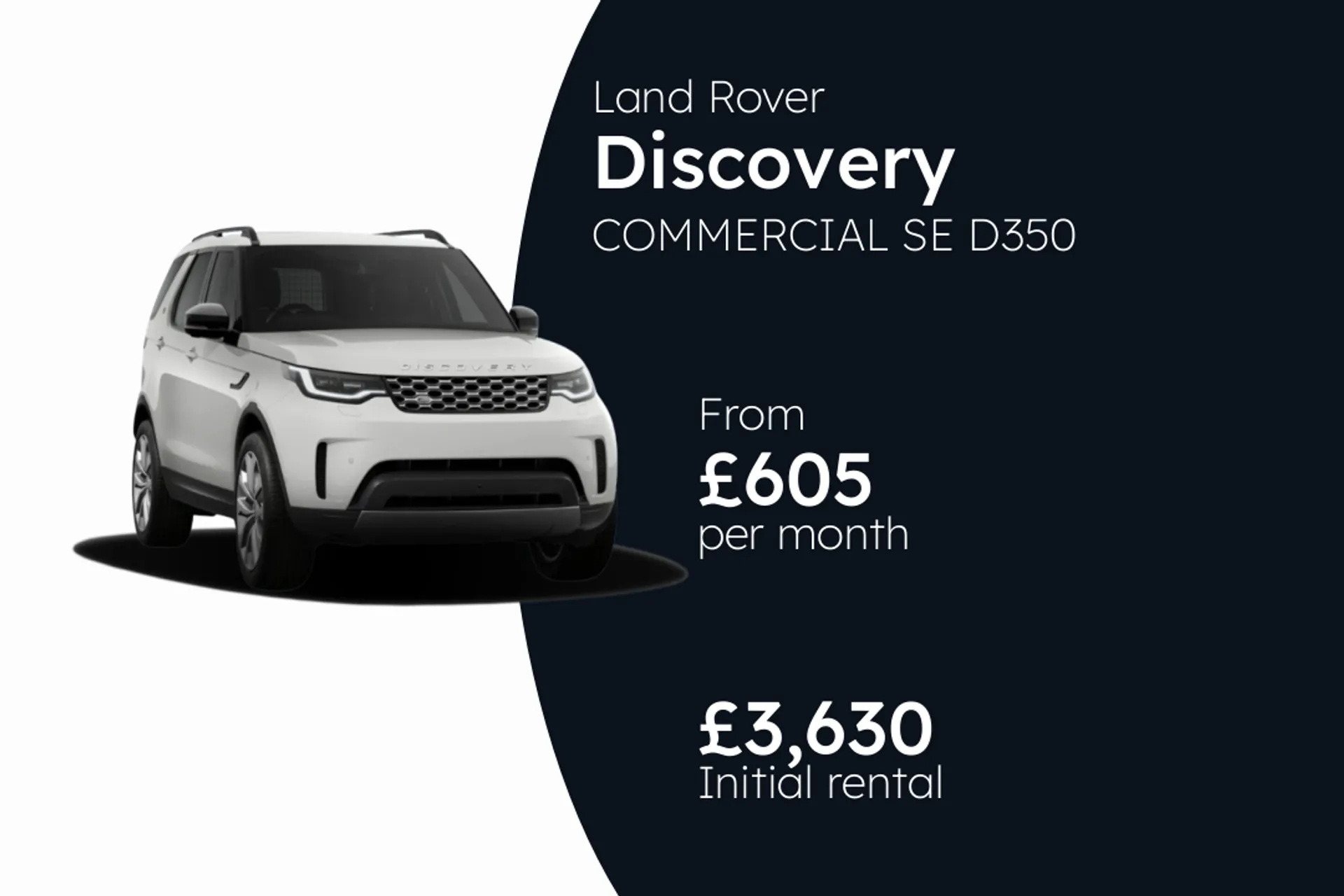 Land Rover COMMERCIAL SE D350 Diesel Mild Hybrid BCH Finance Offer From £605.00 Per Month  