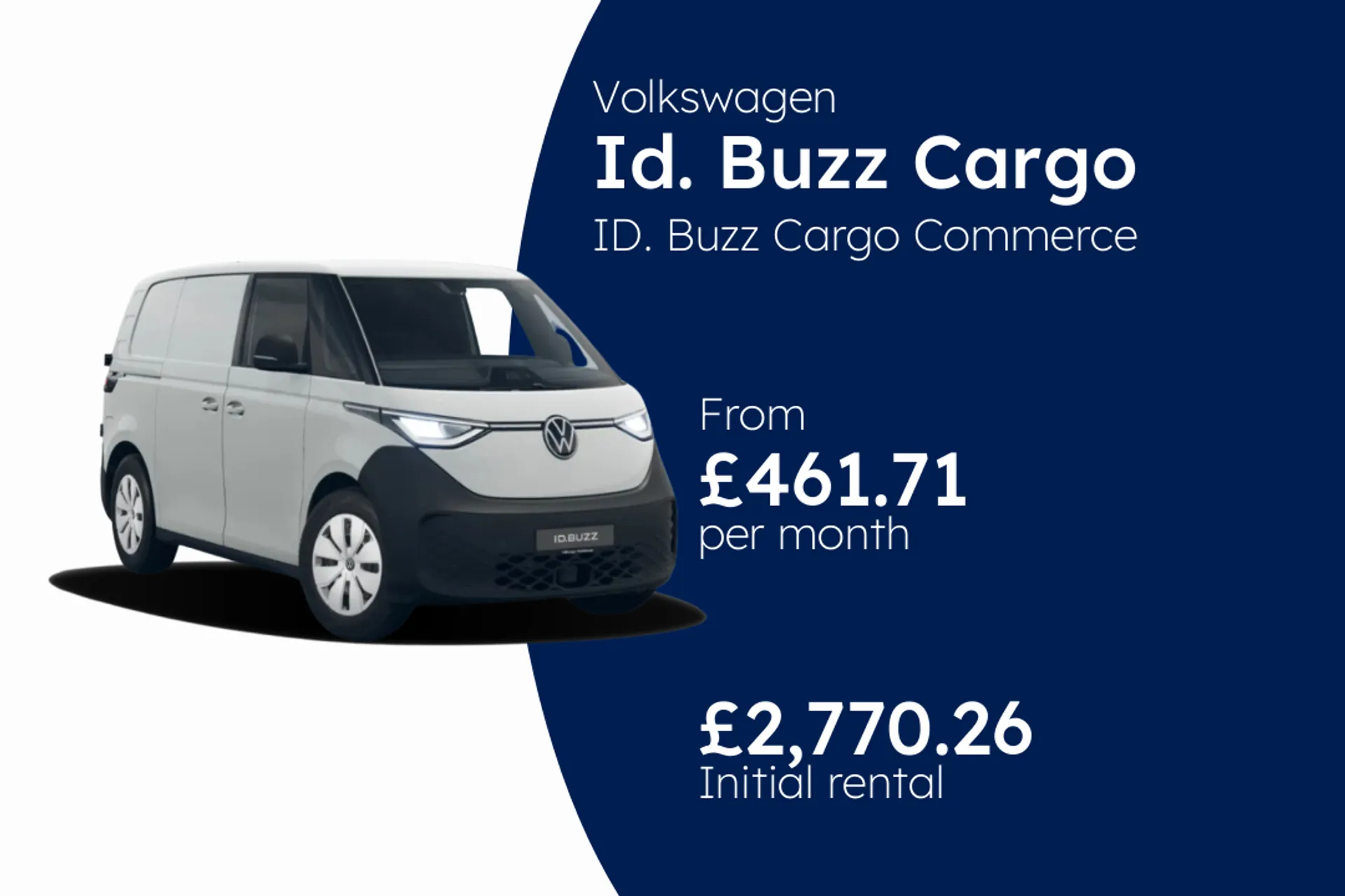 Volkswagen ID. Buzz Cargo Commerce SWB 59 kWh 170 PS Electric 1 Speed Automatic BCH Finance Offer From £461.71 Per Month  