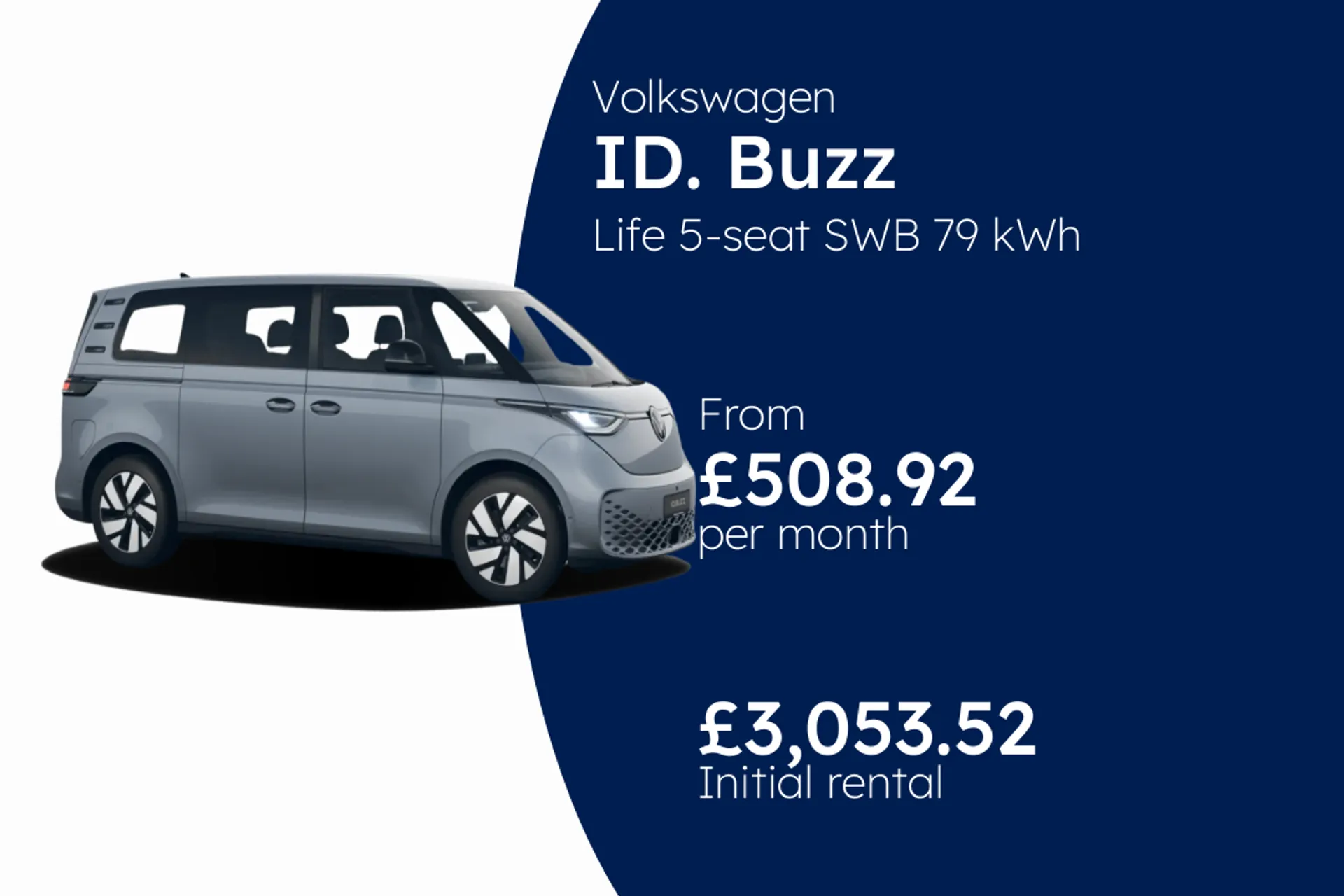 Volkswagen Life 5-seat SWB 79 kWh Pro 286 PS Electric 1 Speed BCH Finance Offer From £508.92 Per Month  