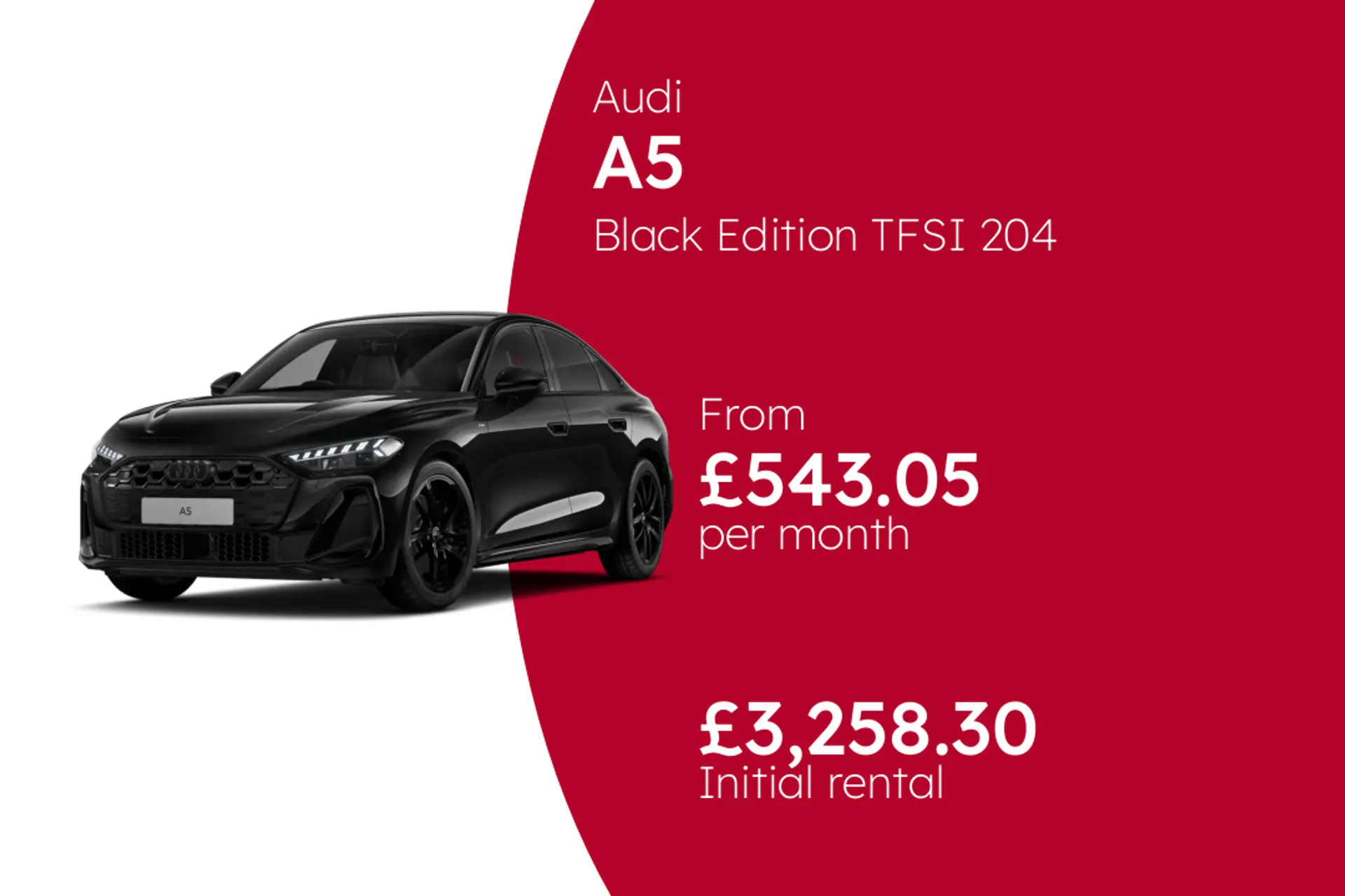 Audi Black Edition TFSI 204 PS S tronic  BCH Finance Offer From £543.05 Per Month  