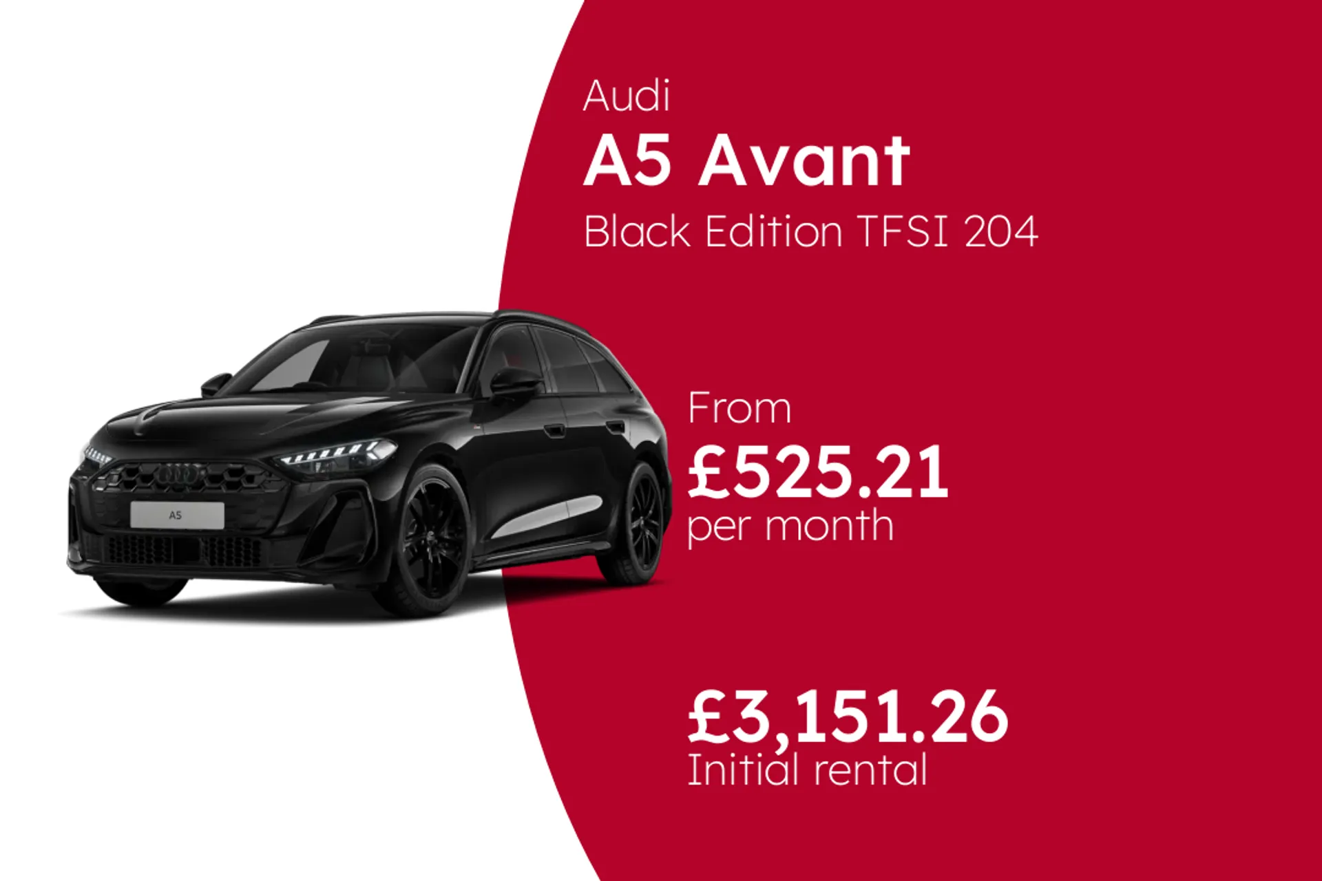 Audi Black Edition TFSI 204 PS S tronic  BCH Finance Offer From £525.21 Per Month  