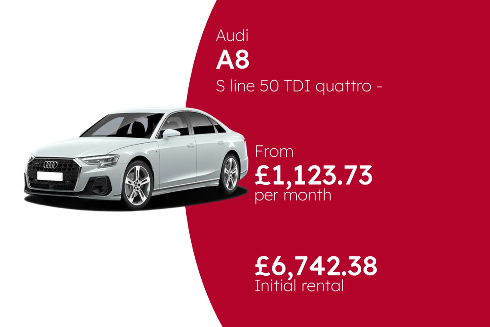 Audi S line 50 TDI quattro - tiptronic BCH Finance Offer From £1123.73 Per Month  