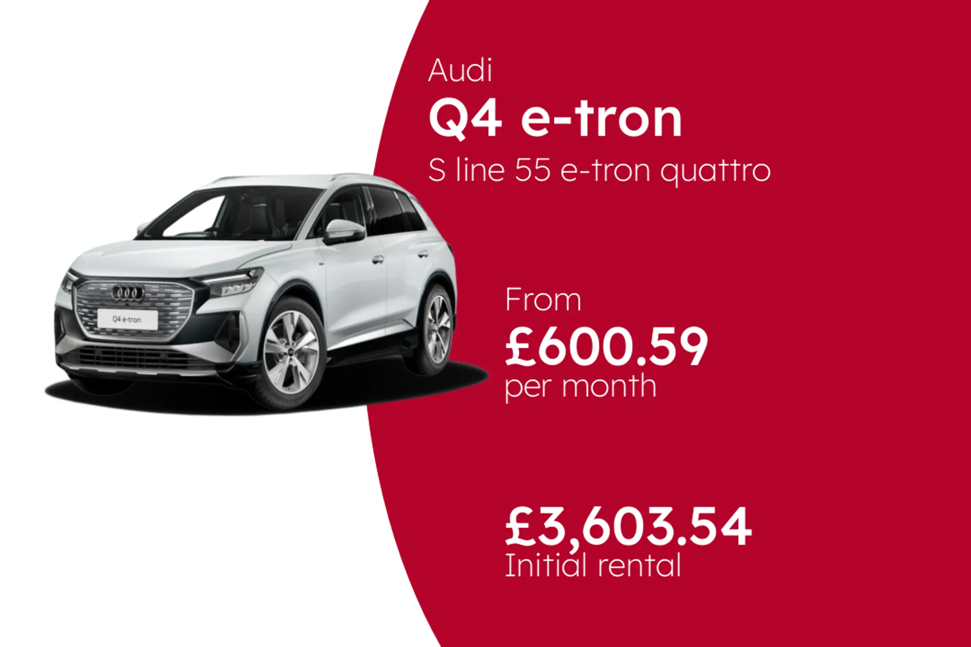 Audi S line 55 e-tron quattro BCH Finance Offer From £600.59 Per Month  