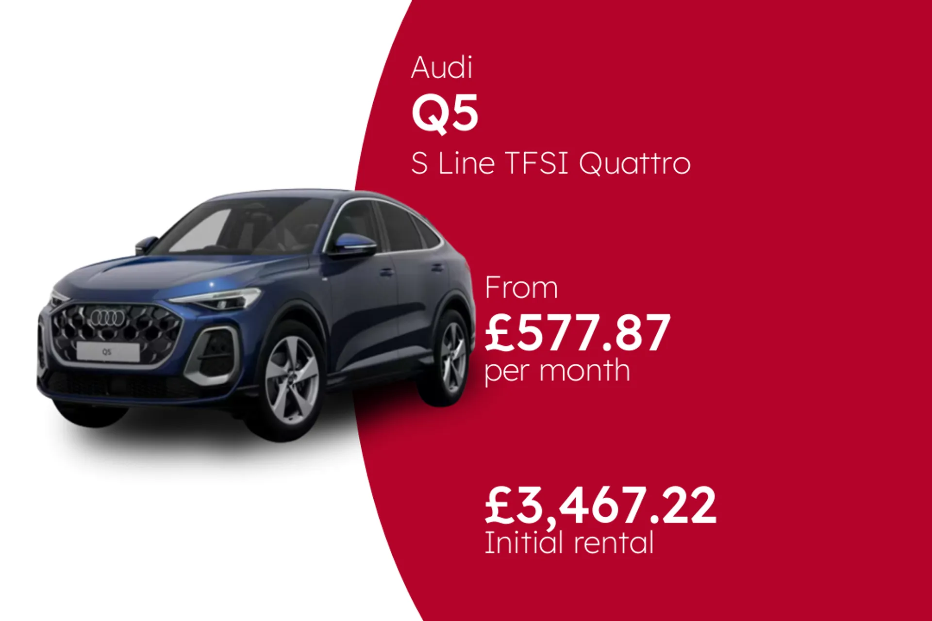 Audi S Line TFSI Quattro 204PS S Tronic Sportback BCH Finance Offer From £577.87 Per Month  
