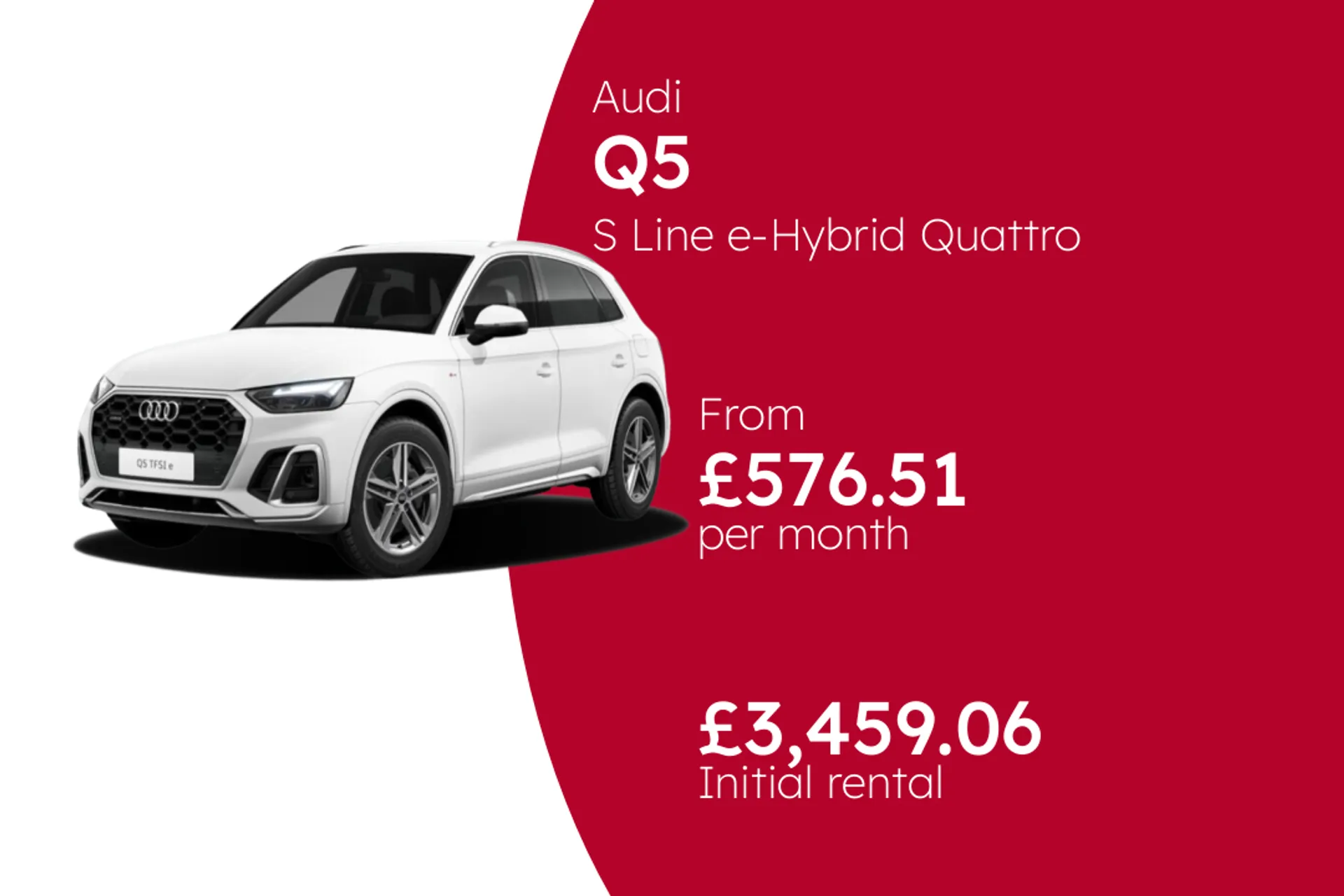 Audi S Line e-Hybrid Quattro 299 PS S Tronic BCH  Finance Offer From £576.51 Per Month  