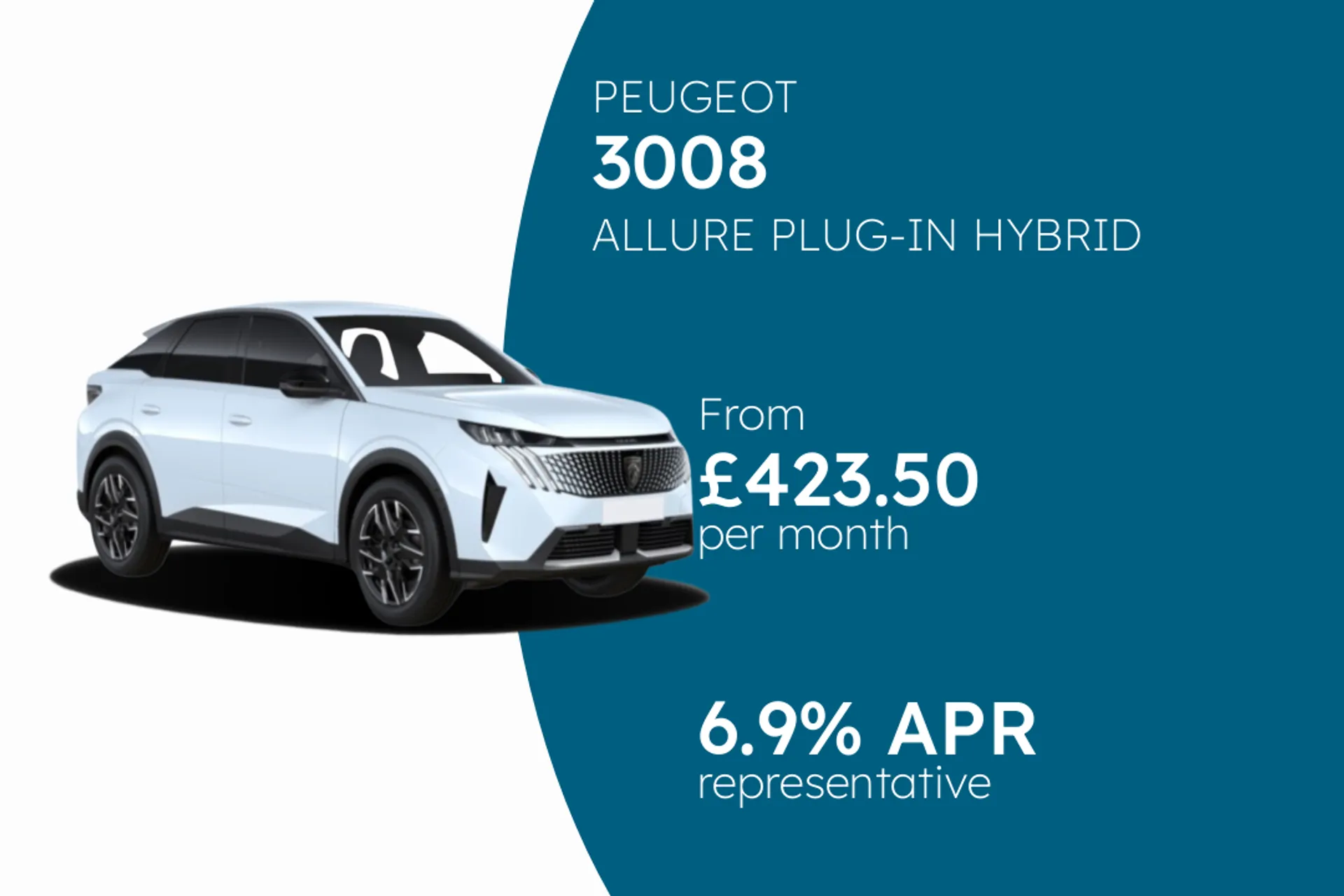 PEUGEOT ALLURE PLUG-IN HYBRID 195 E-DSC7 PCP Finance Offer From £423.50 Per Month  