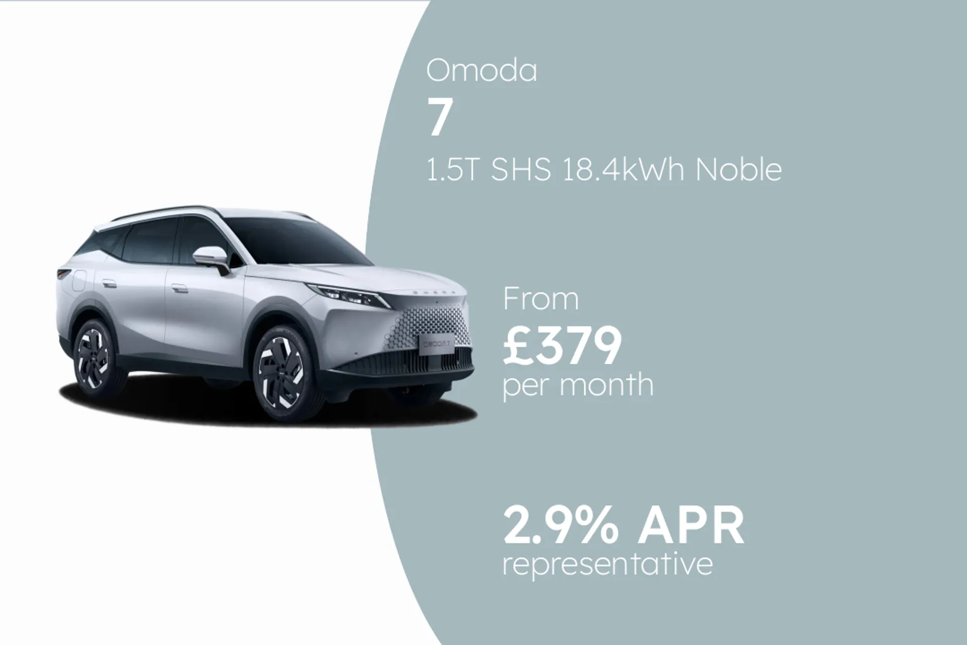 Omoda 1.5T SHS 18.4kWh Noble DHT1 PCP Finance Offer From £379.00 Per Month  