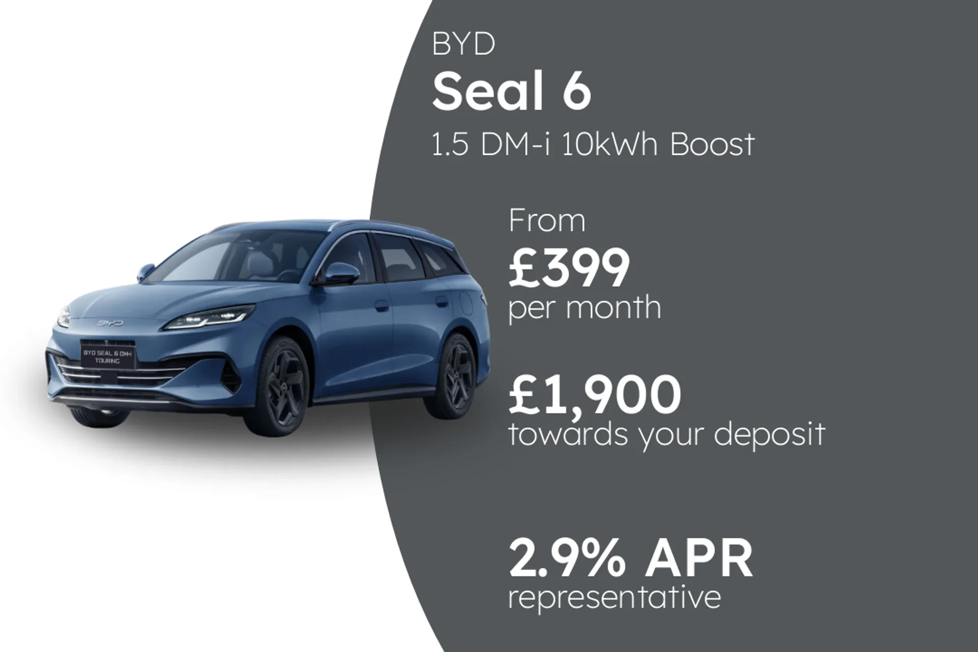 BYD 1.5 DM-i 10kWh Boost Estate PCP Finance Offer From £399.00 Per Month