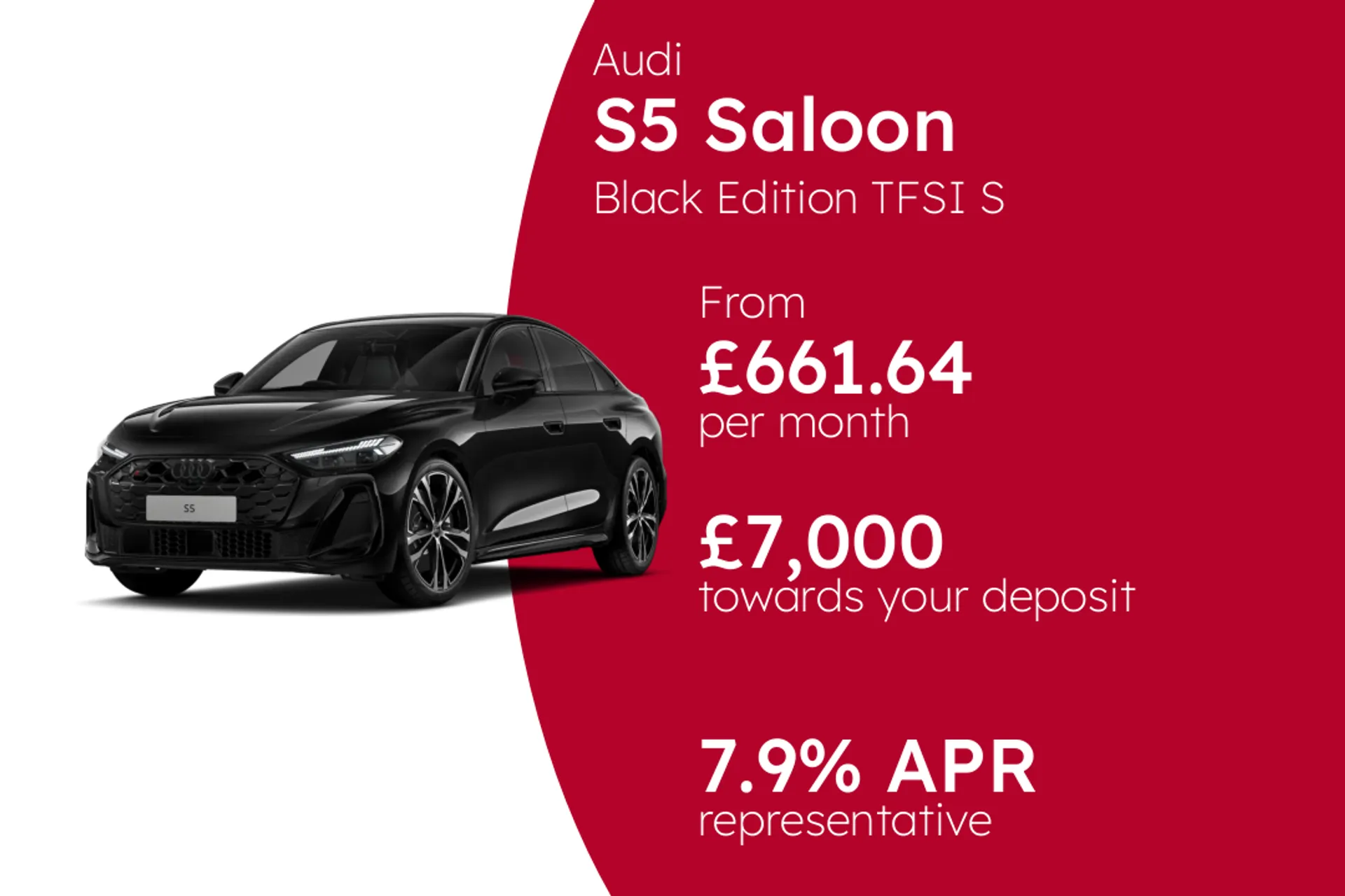 Audi Black Edition TFSI S tronic (Metallic Paint) PCP Finance Offer From £661.64 Per Month  