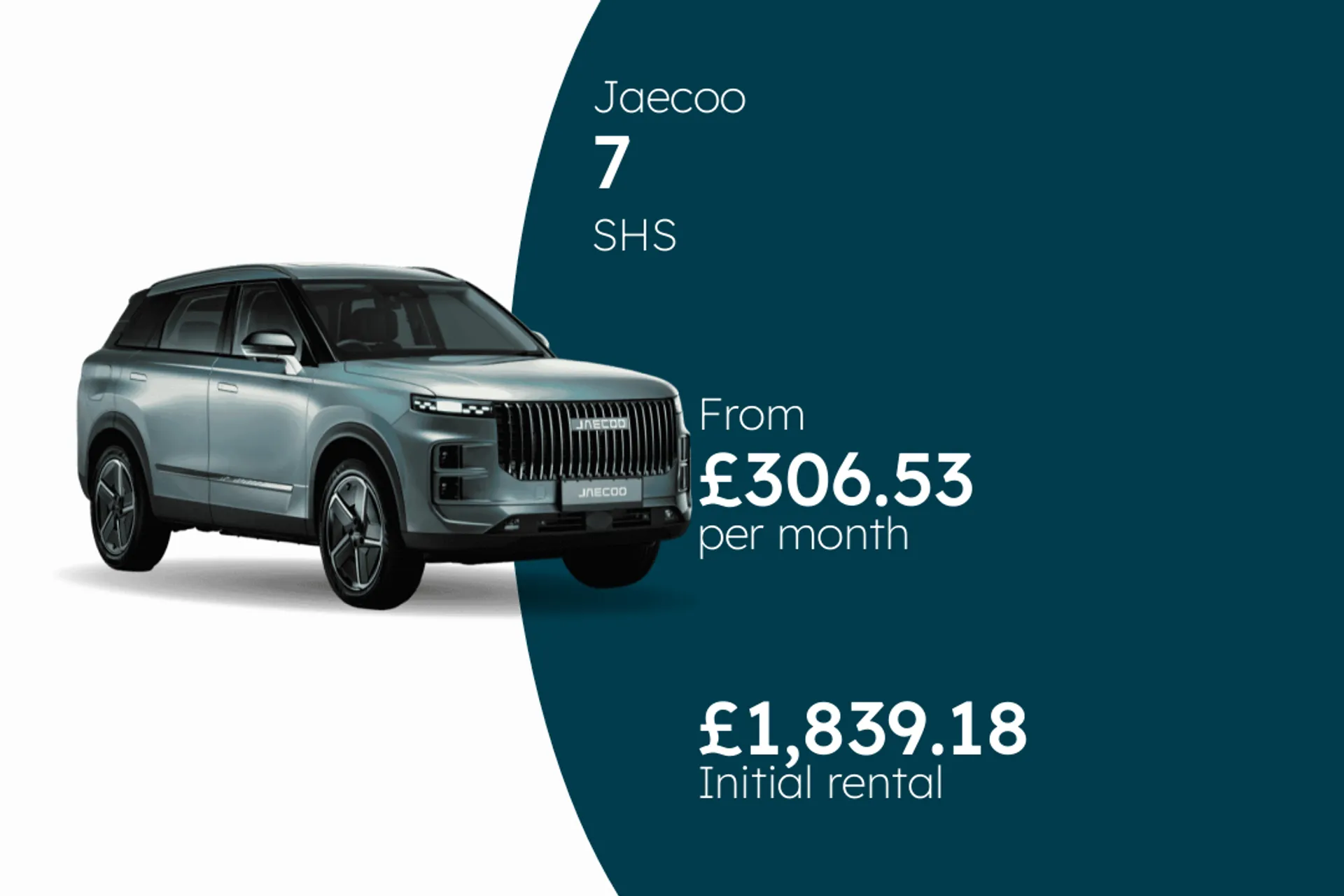 Jaecoo SHS BCH Finance Offer From £306.53 Per Month  