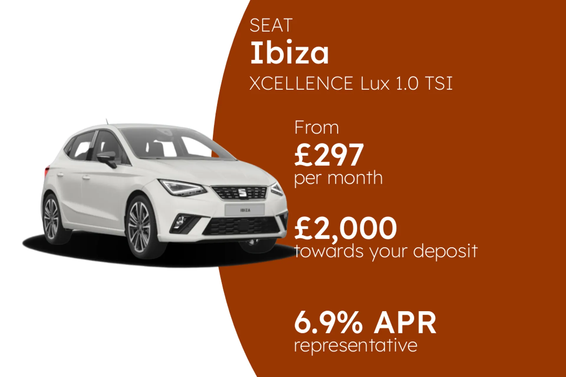 SEAT XCELLENCE Lux 1.0 TSI 95PS (From Stock Only) PCP Finance Offer From £297.00 Per Month 6.90%