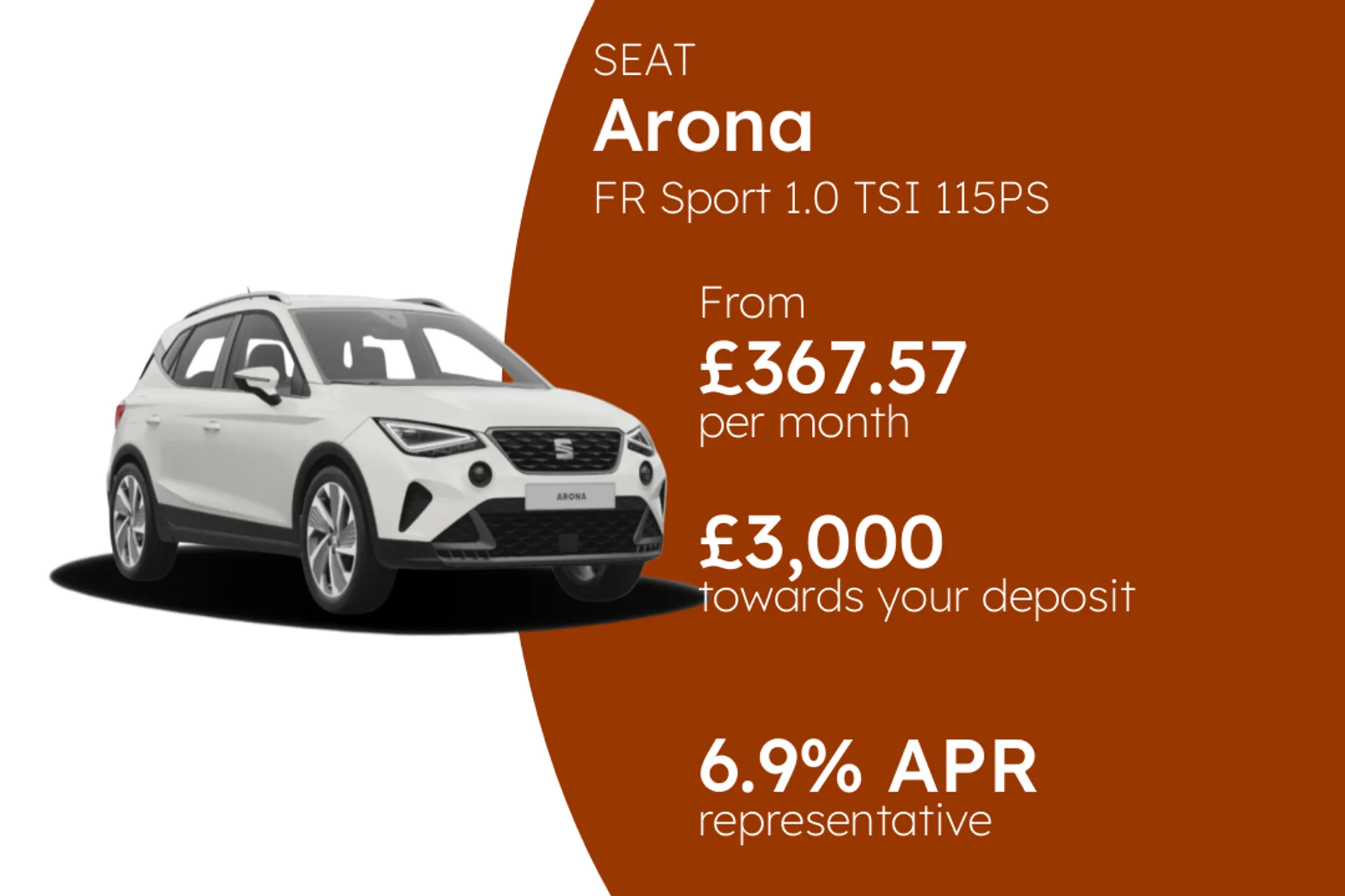 SEAT FR Sport 1.0 TSI 115PS (From Stock Only) PCP Finance Offer From £367.57 Per Month 6.90%