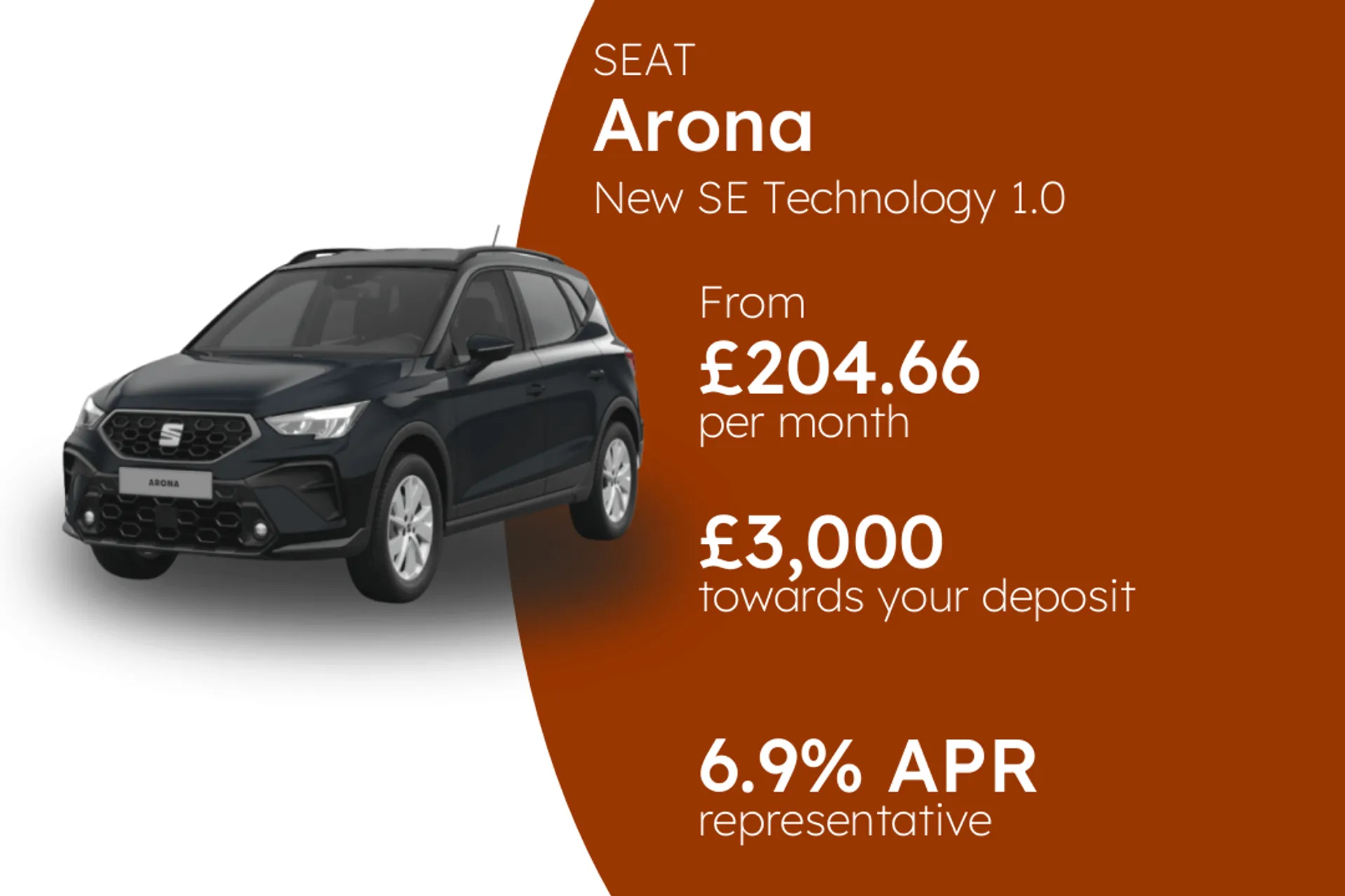 SEAT New SE Technology 1.0 TSI EVO 95PS PCP Finance Offer From £204.66 Per Month 6.90%