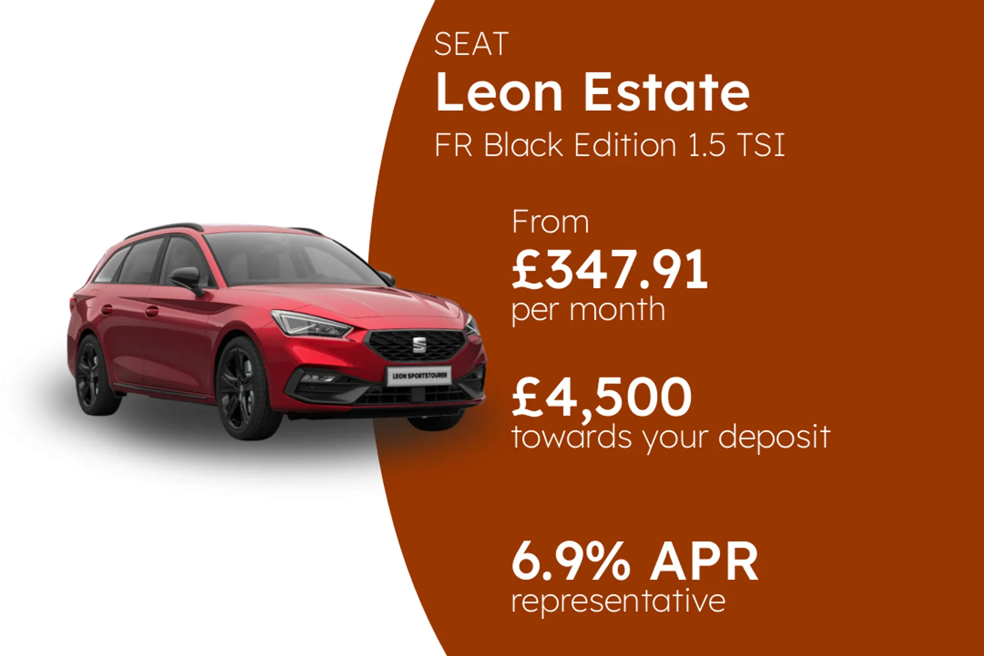 SEAT FR Black Edition 1.5 TSI 150PS  PCP Finance Offer From £347.91 Per Month 6.90%