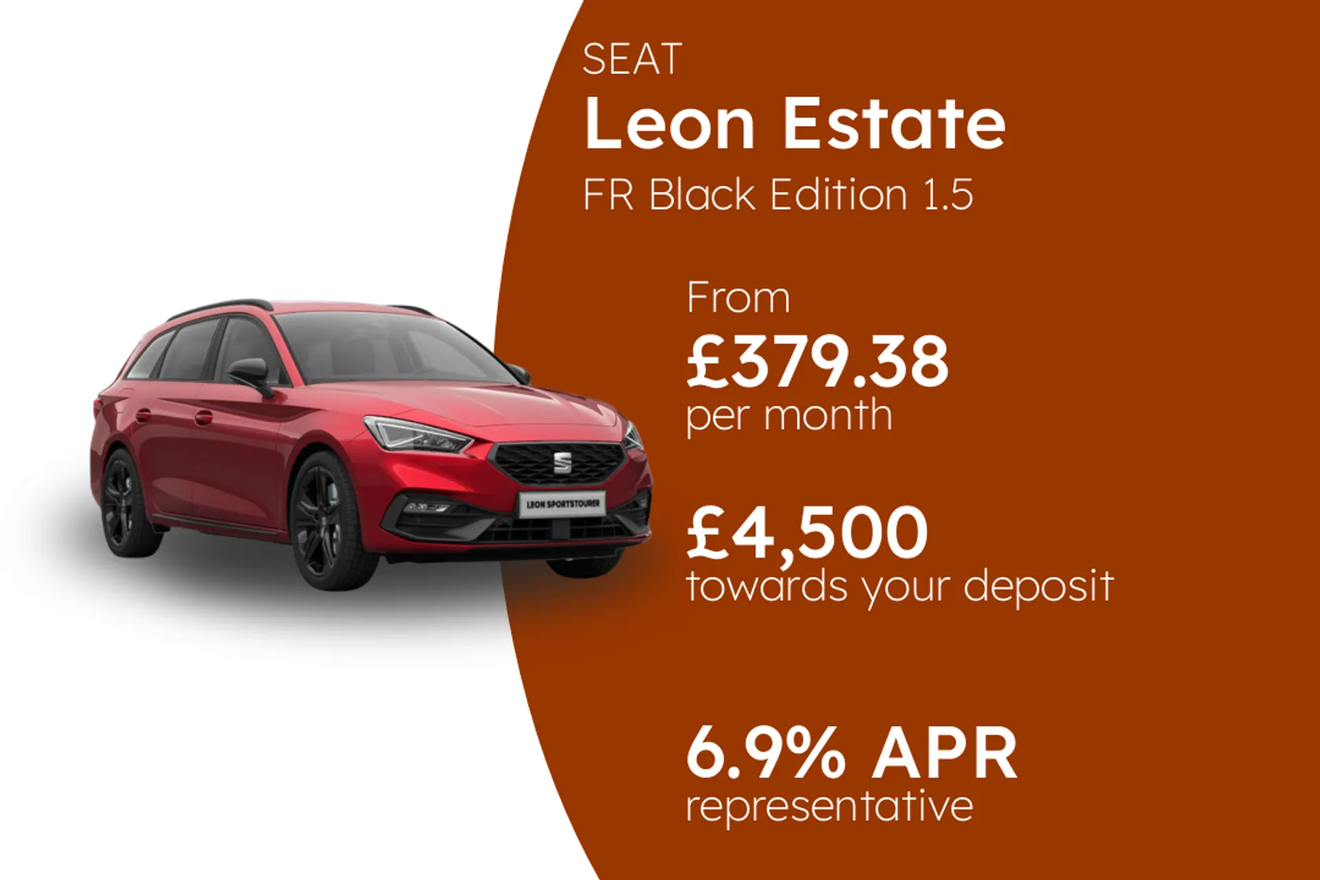 SEAT FR Black Edition 1.5 eTSI DSG-auto 150PS PCP Finance Offer From £379.38 Per Month 6.90%