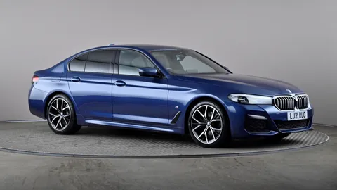2021 BMW 5 SERIES 520D MHT M SPORT STEP AUTO DIESEL HYBRID AUTOMATIC 24,328 MILES BLUE... photo