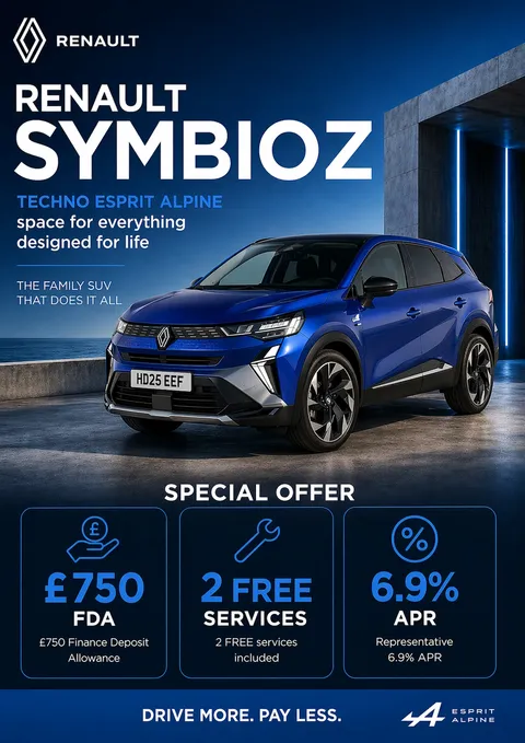 HT74FZE Renault Symbioz 1.6 E-Tech FHEV 145 Techno Esprit Alpine 5dr Auto Thumbnail #2