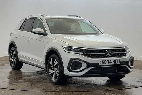KO74HDU Volkswagen T-Roc 1.5 TSI R-Line 5dr DSG⭐ Sunroof, Rear-view camera, 18' 'Nevada' Black Alloy Thumbnail #1