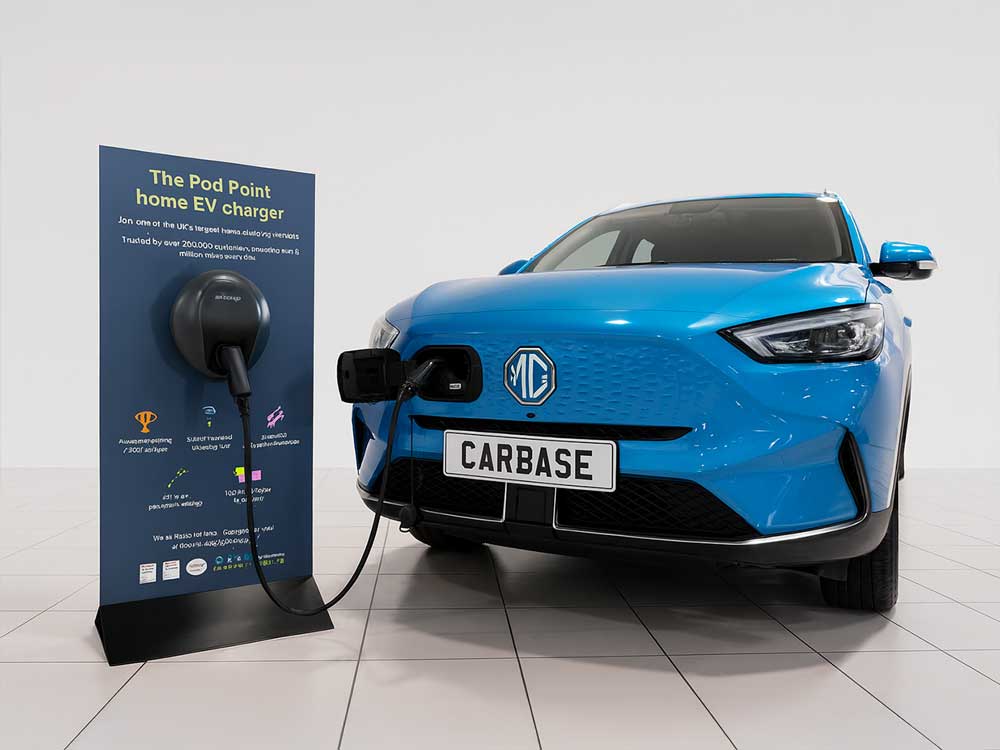 Carbase MG charging at a pod point charger