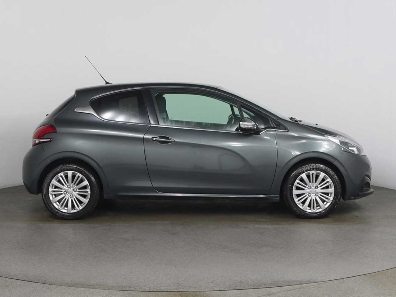 Side view of Ford Fiesta in showroom