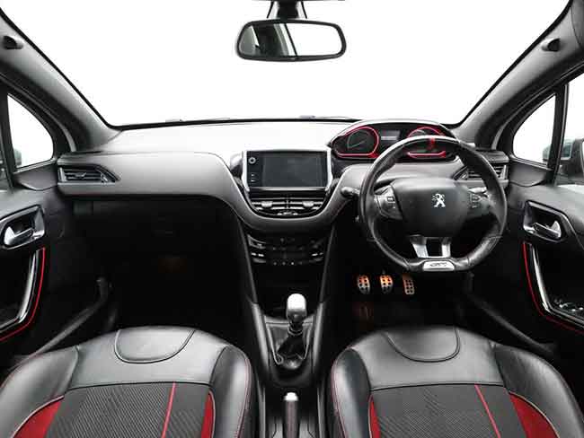 Interior view of Ford Fiesta in showroom