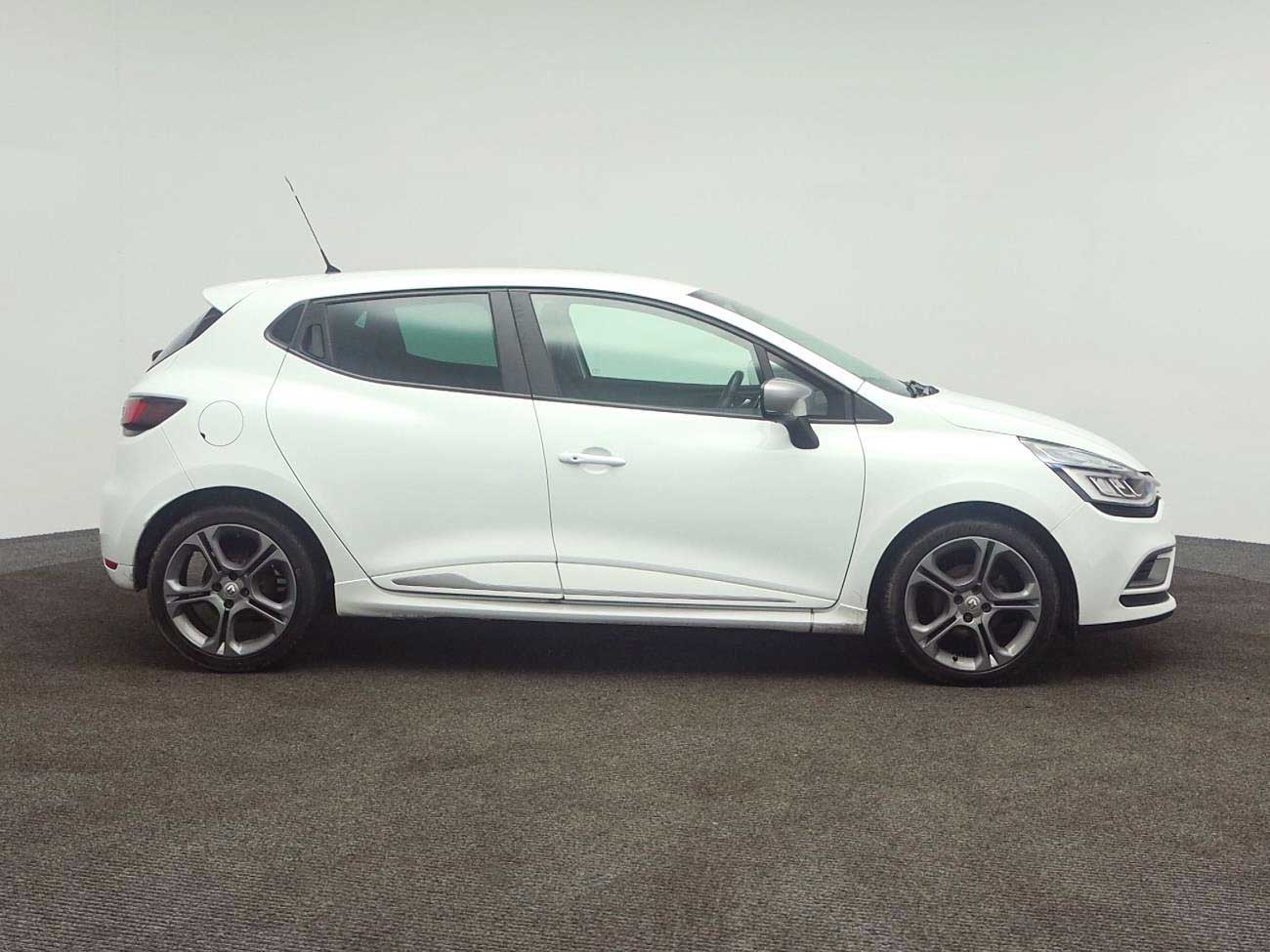 Side view of Ford Fiesta in showroom
