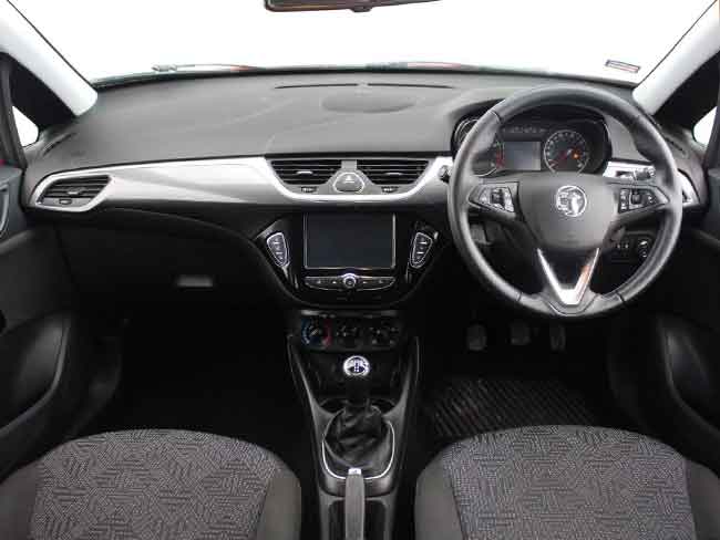 Interior view of Ford Fiesta in showroom