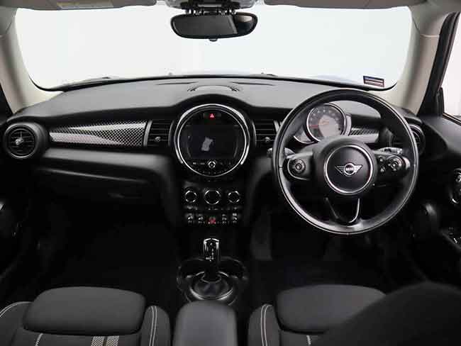 Interior view of Ford Fiesta in showroom