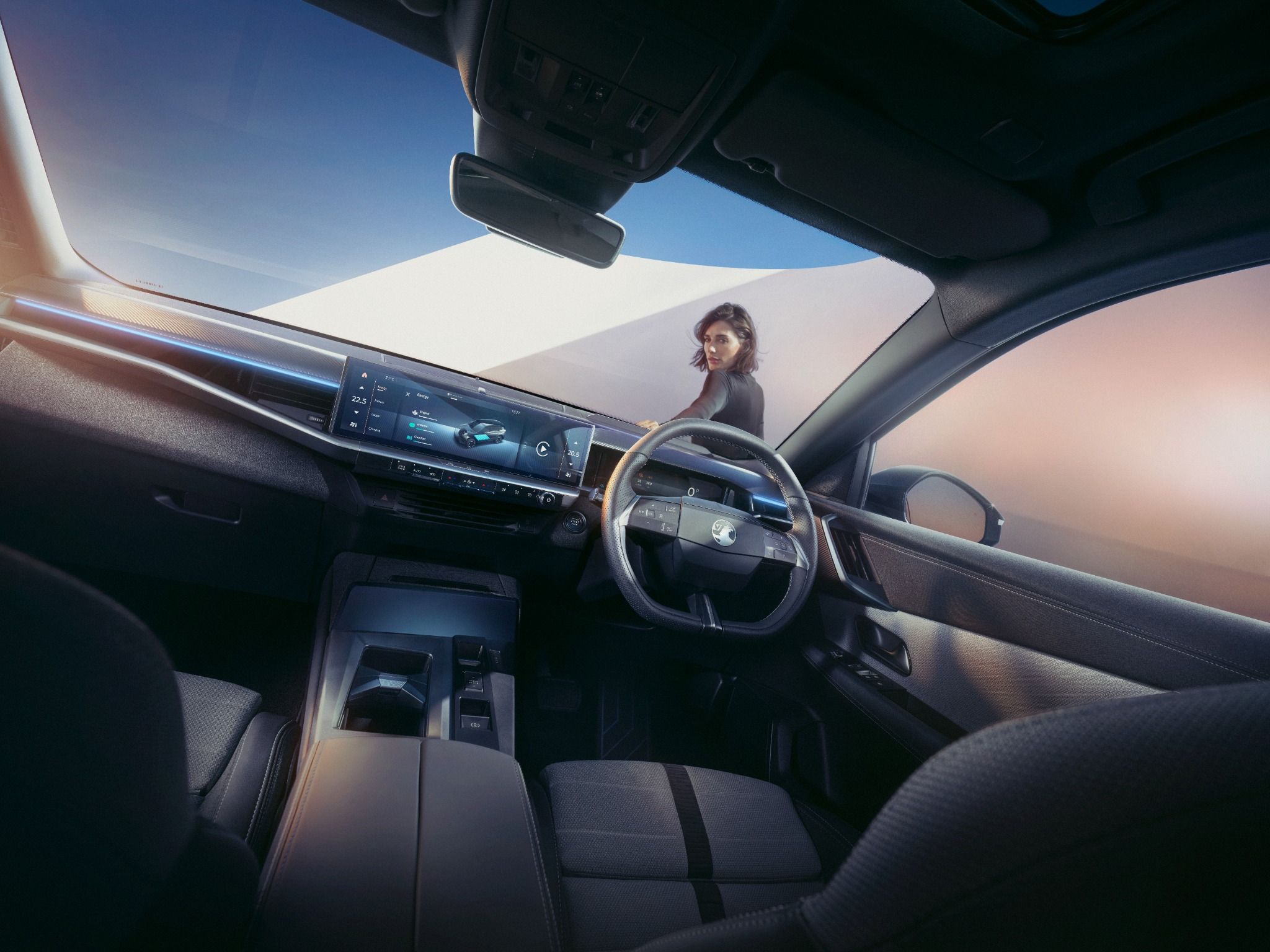 Vauxhall Grandland interior with woman