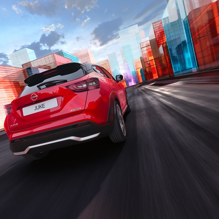 2025 Nissan Juke in red rear boot shot