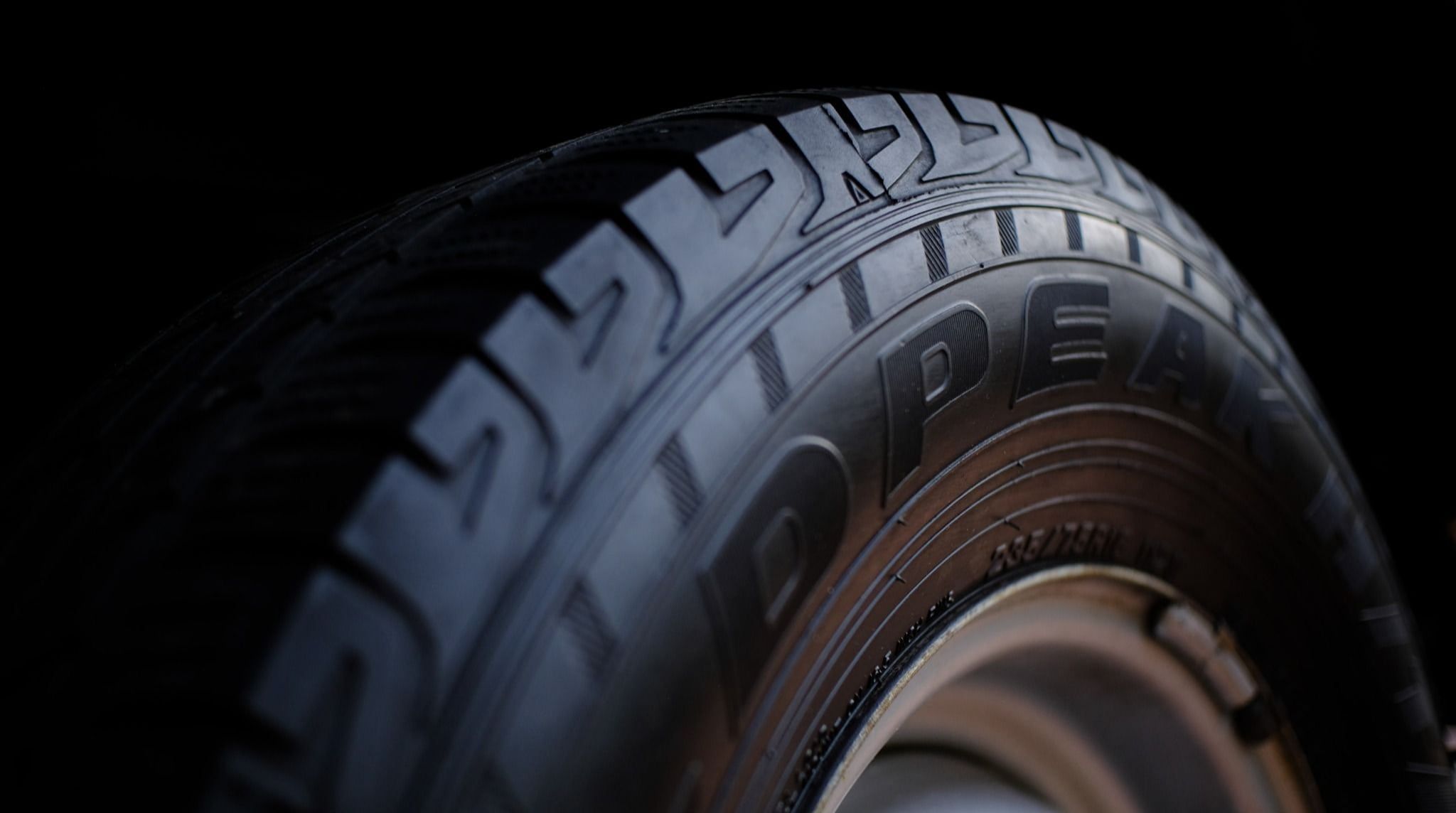 Close up of a tyre