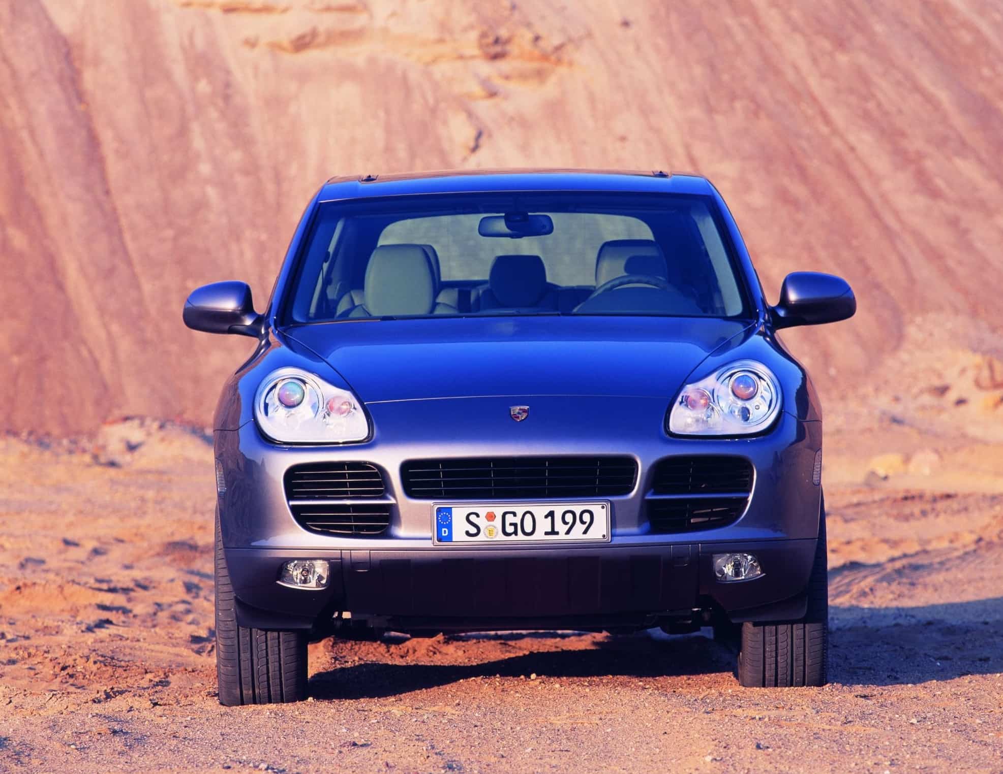 Blue Porsche Cayenne