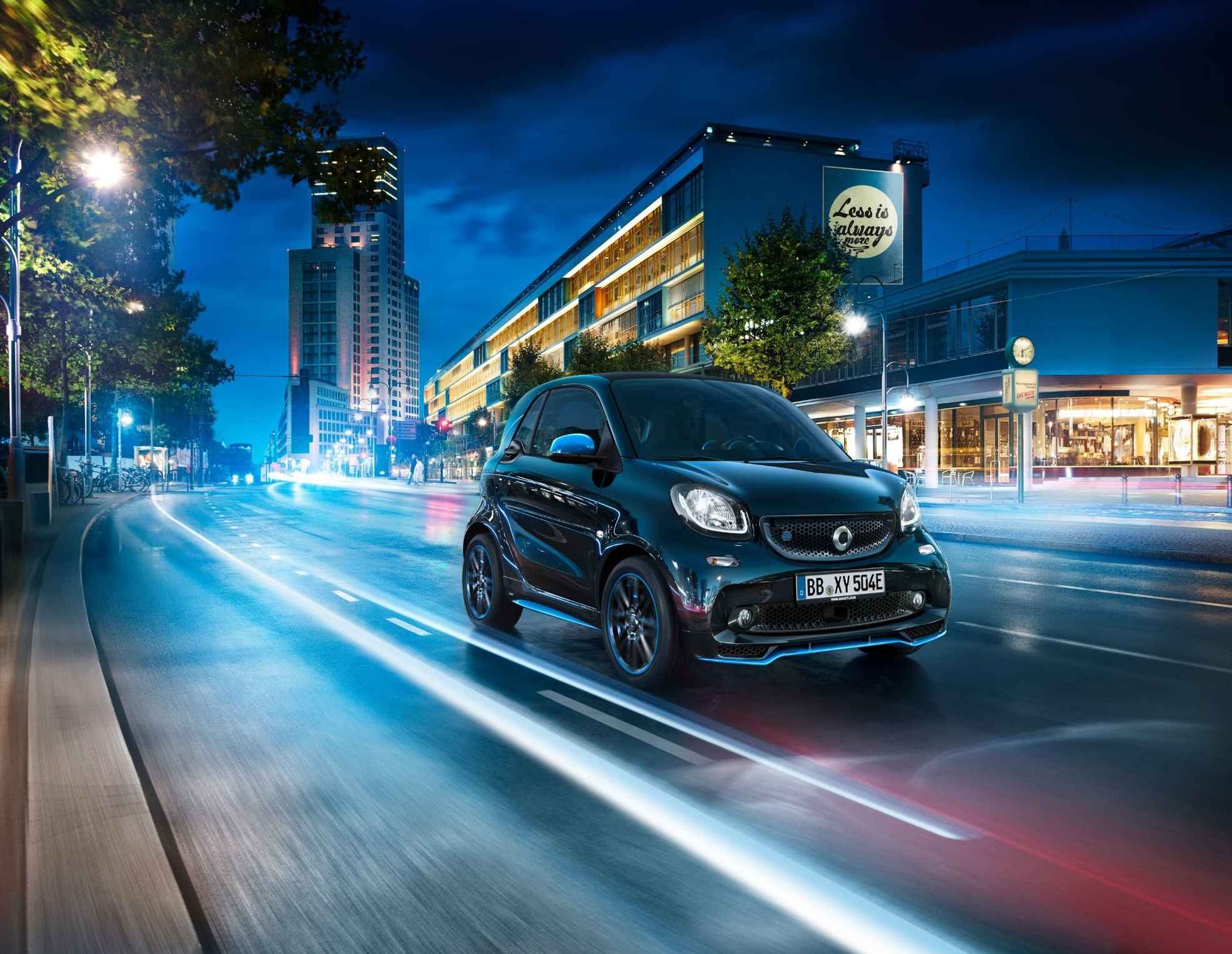 Small City Car Driving at Night