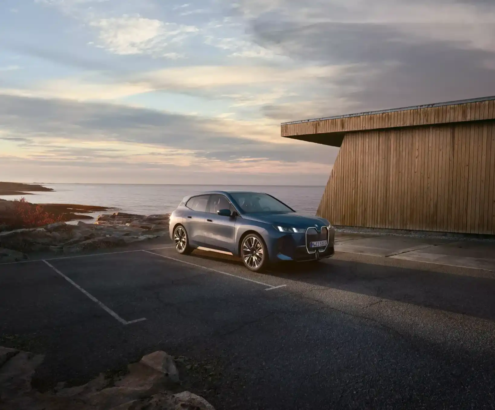 Electric BMW parked up