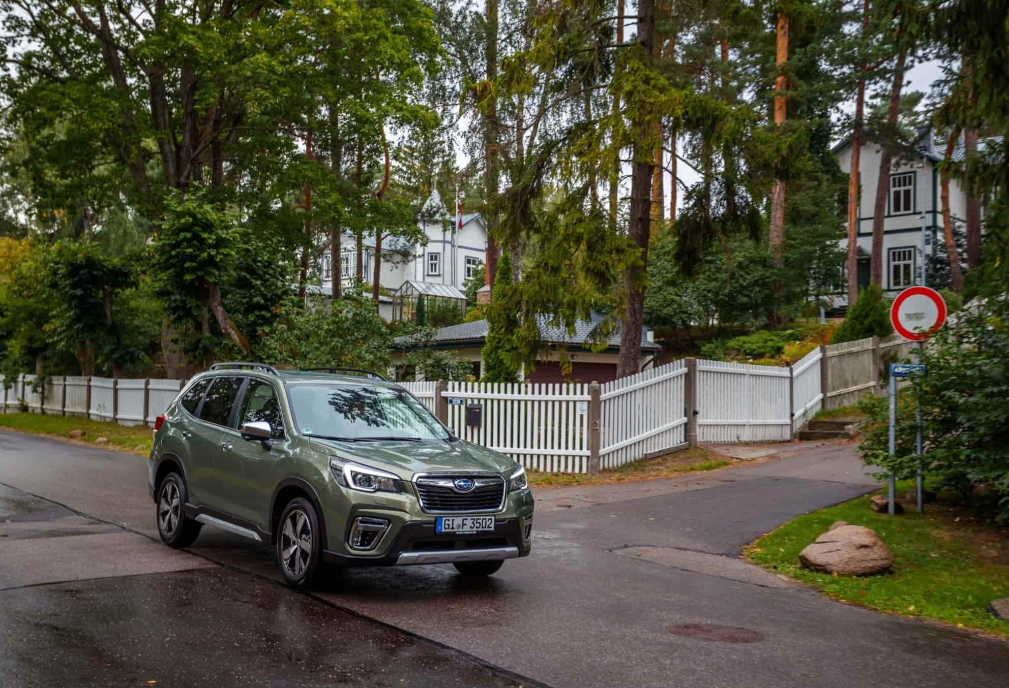 Subaru Forester parked outside a house