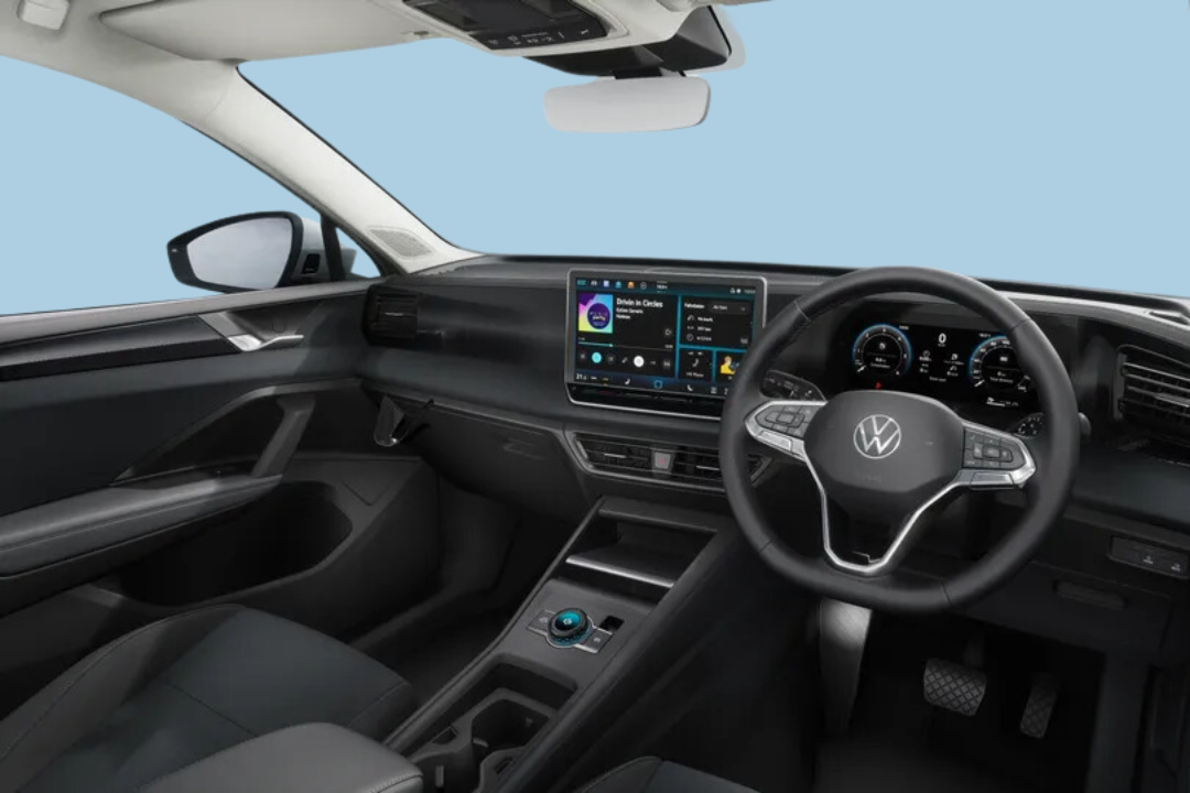 front interior of a vw tiguan