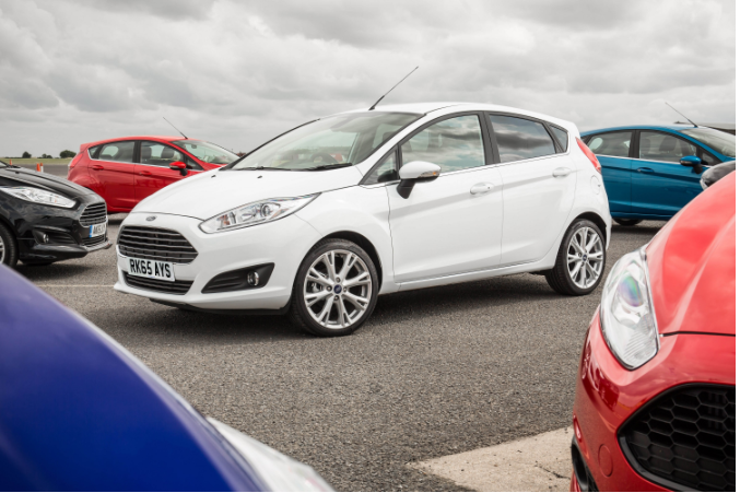White Ford Fiesta
