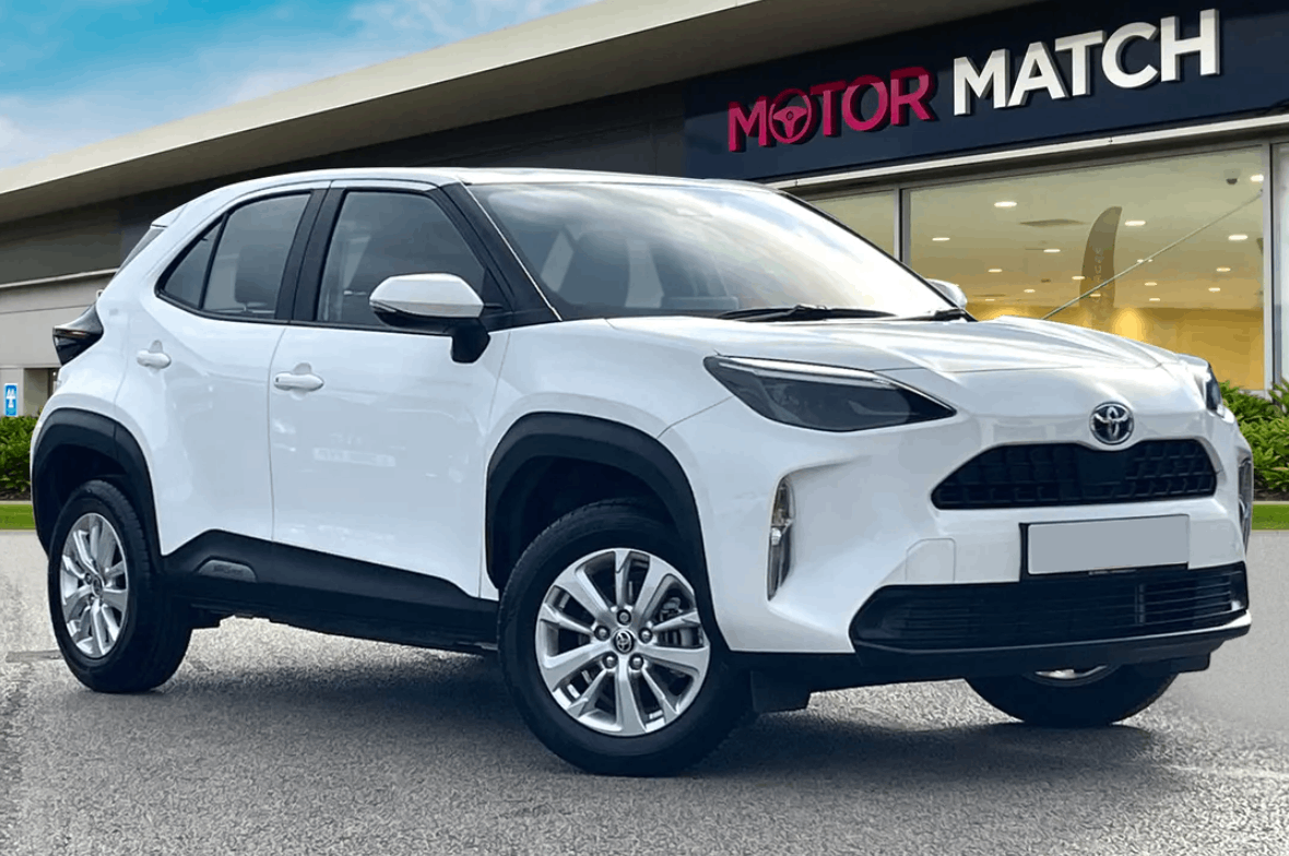 White Toyota Yaris at Motor Match