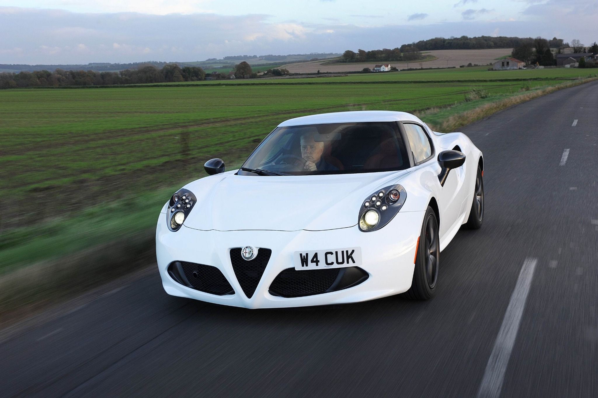 White Alfa Romeo 4C