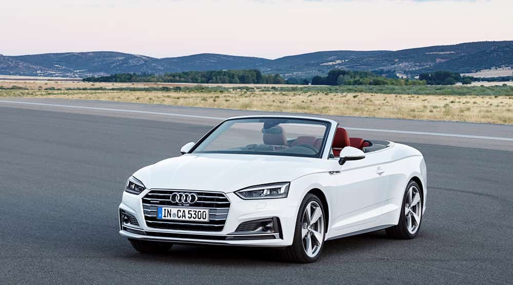 White Audi A5 Cabriolet