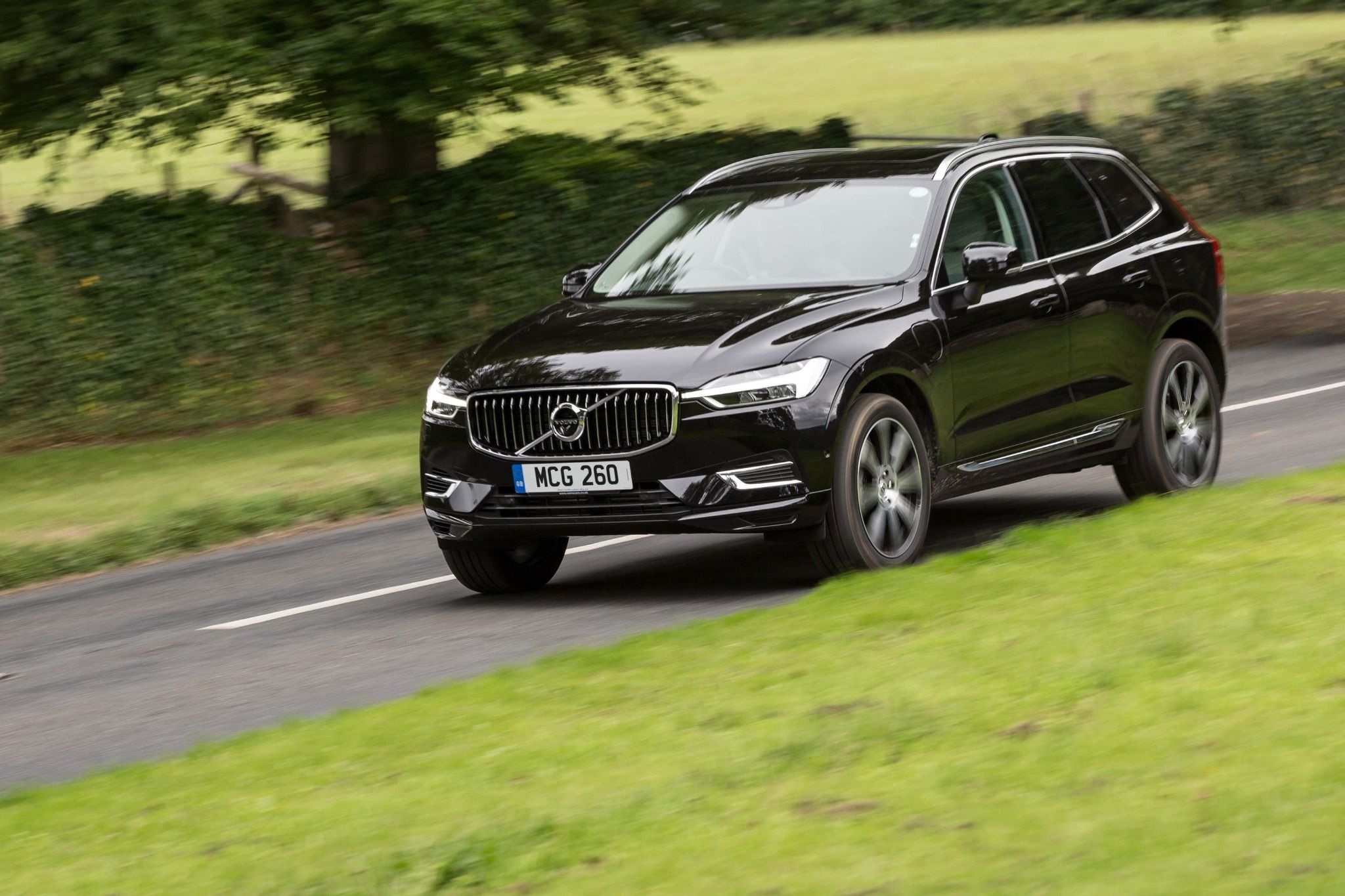 Black Volvo XC60 Driving