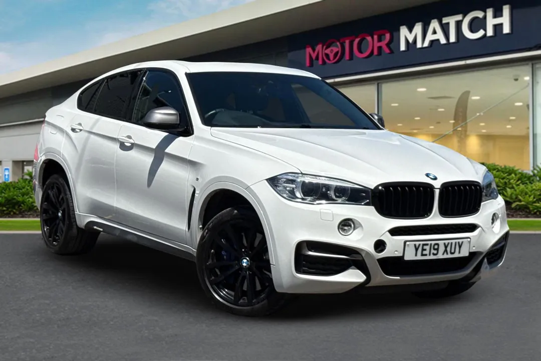 White BMW 6X