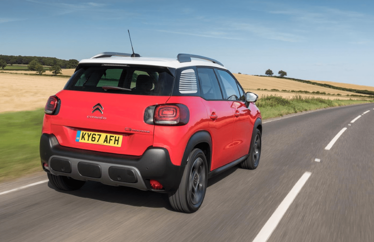 citroen c3 aircross from the rear