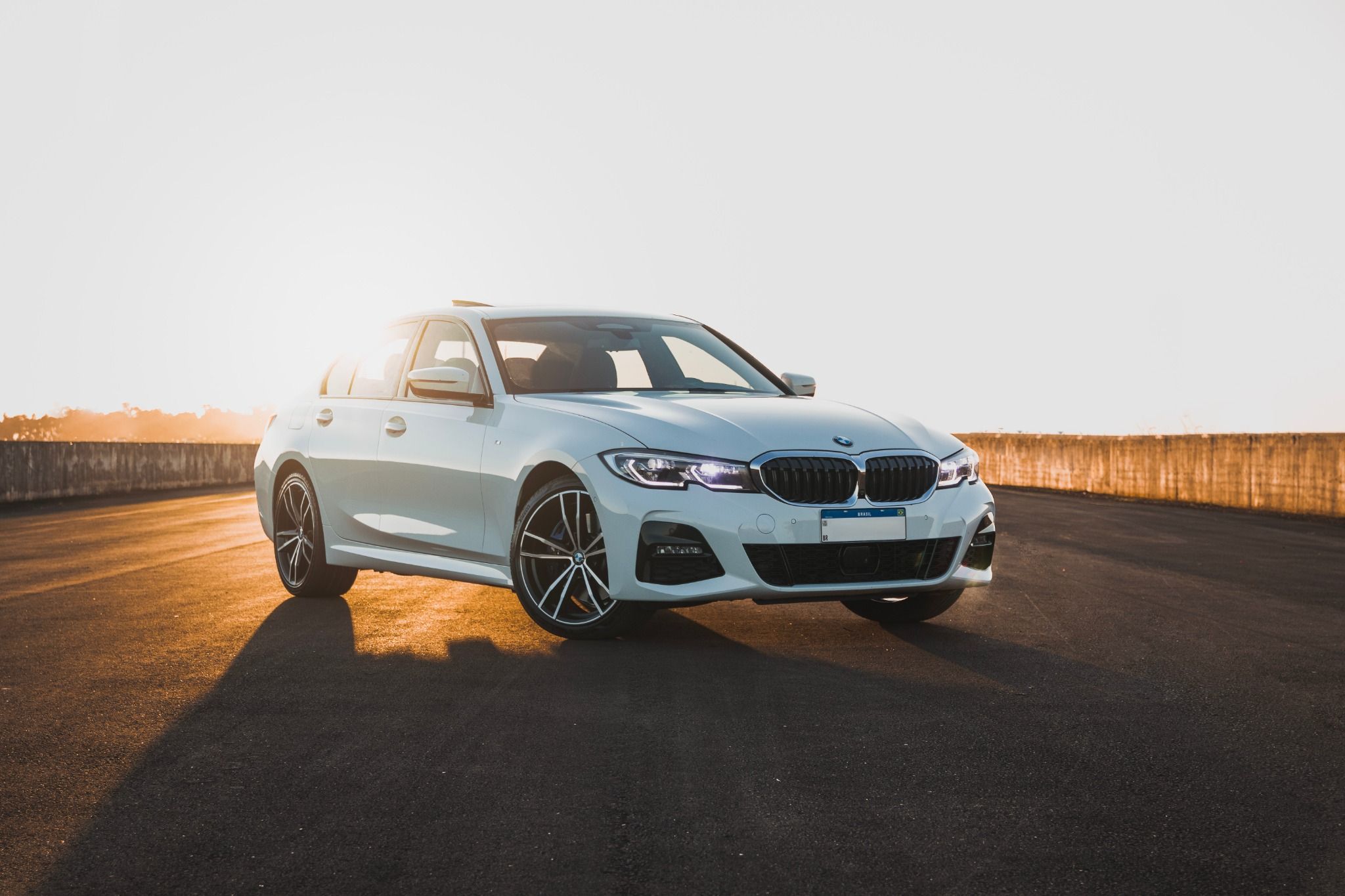 bmw 4 series with the sunset