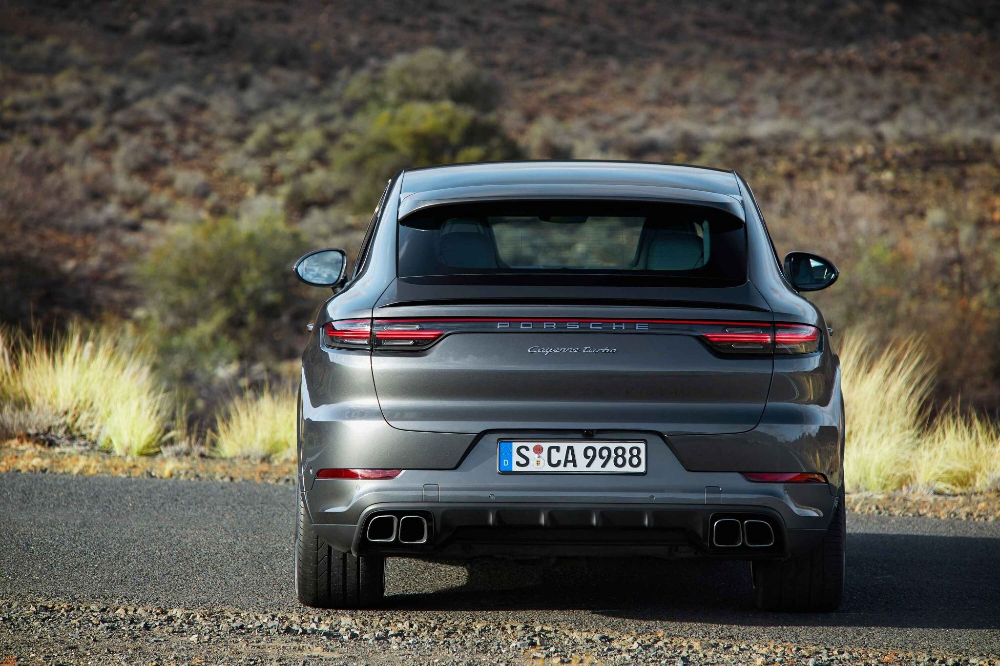 silver porsche cayenne coupe