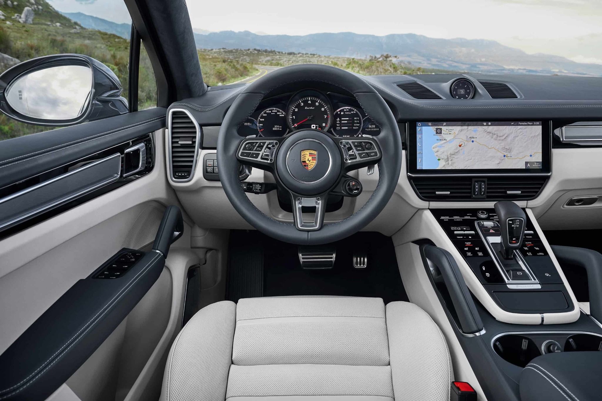 Interior of the Porsche Cayenne