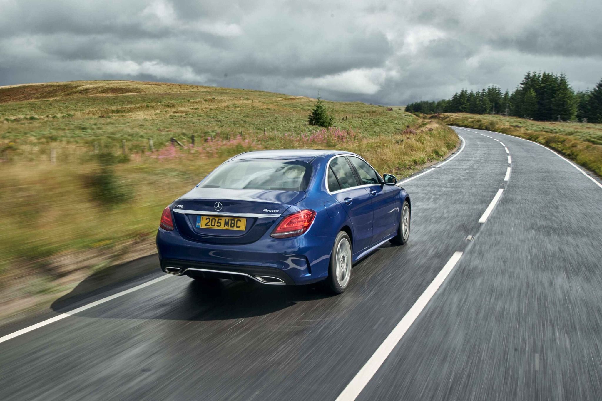 Mercedes c class driving