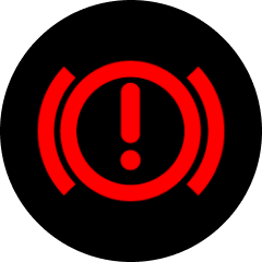 Red brake light - Toyota warning light